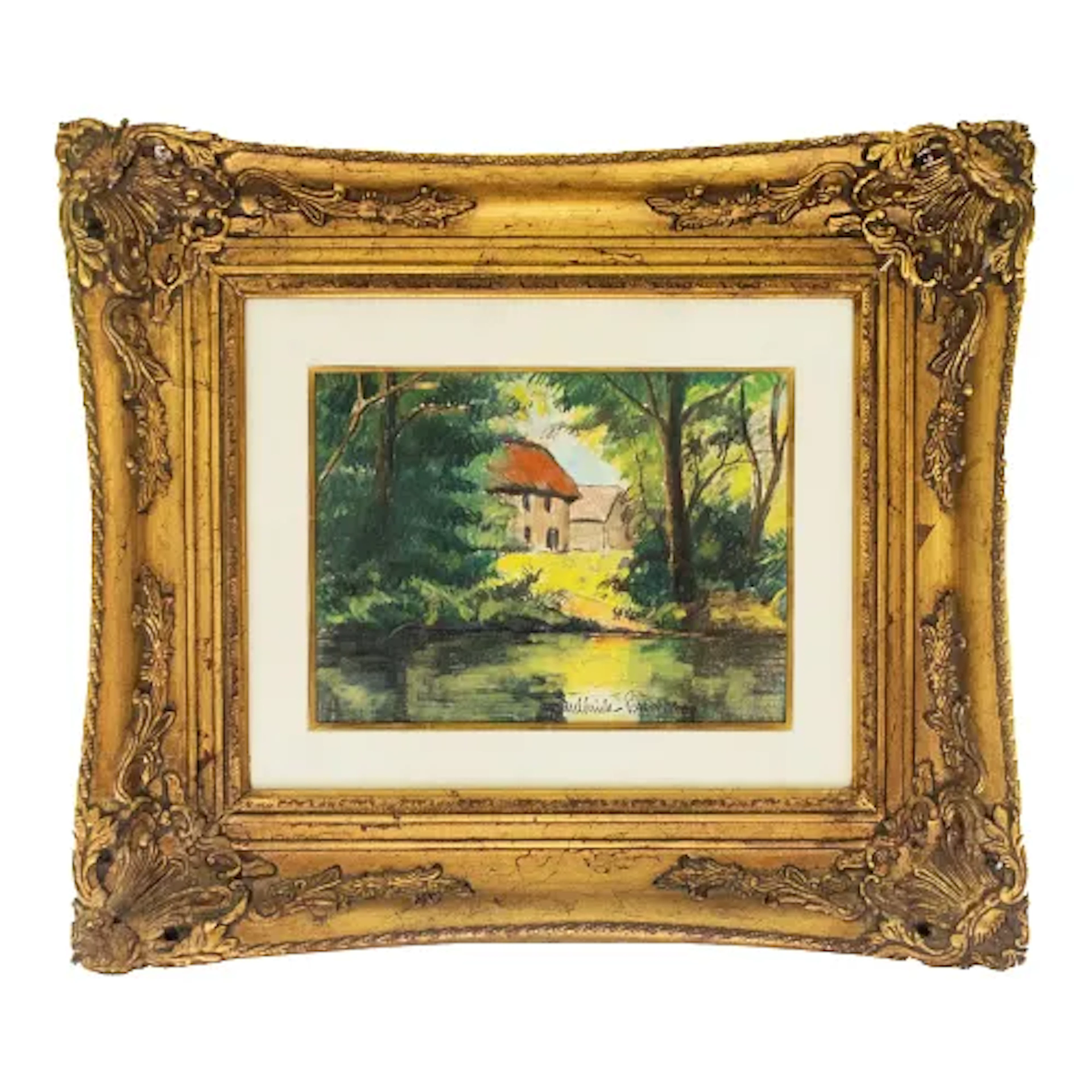 Early 20th Century Paul-Emile Pissarro - Le Champ De Prommiers, Pastel