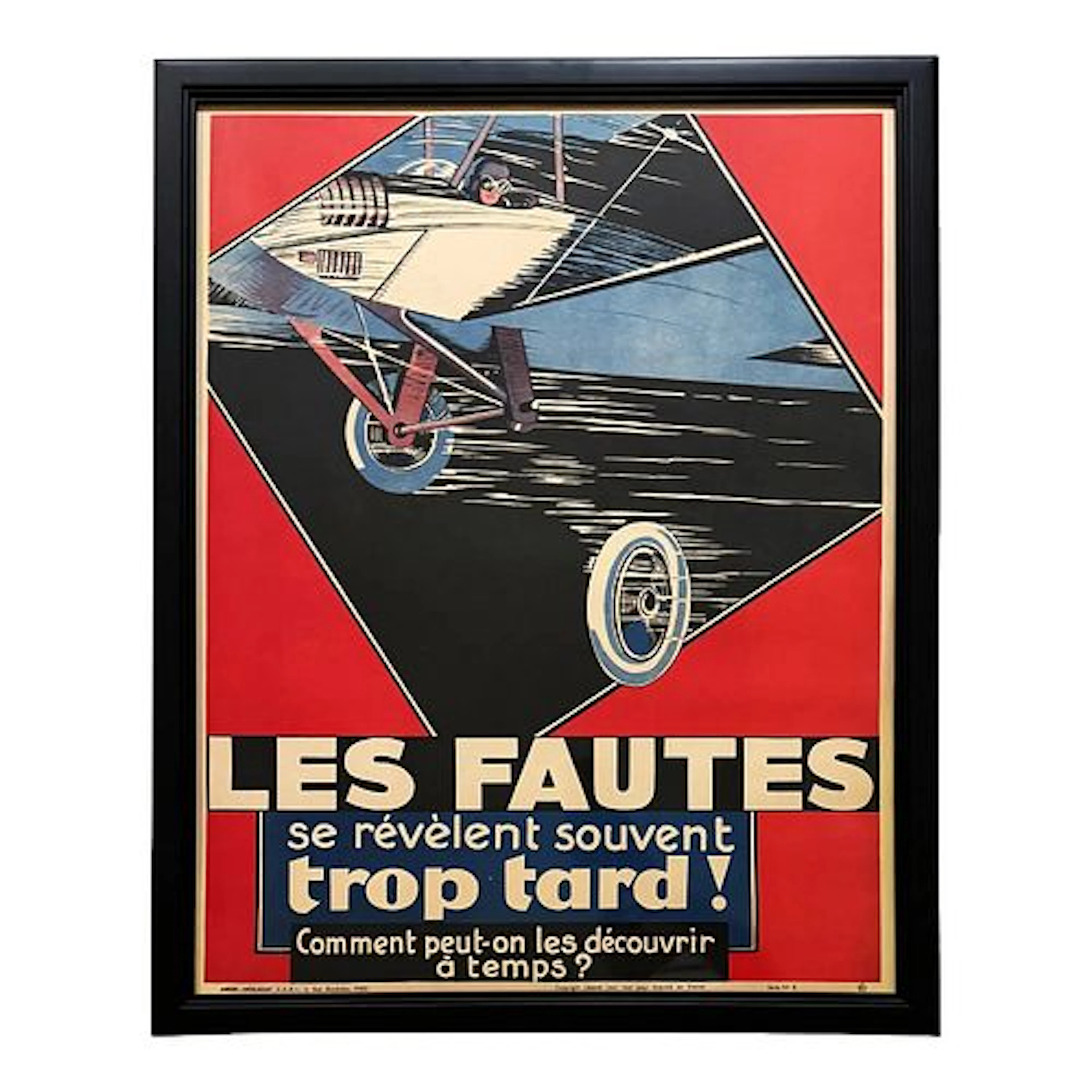 1940s French Art Deco Les Fautes Se Revelent Souvent Trop Tard Aviation