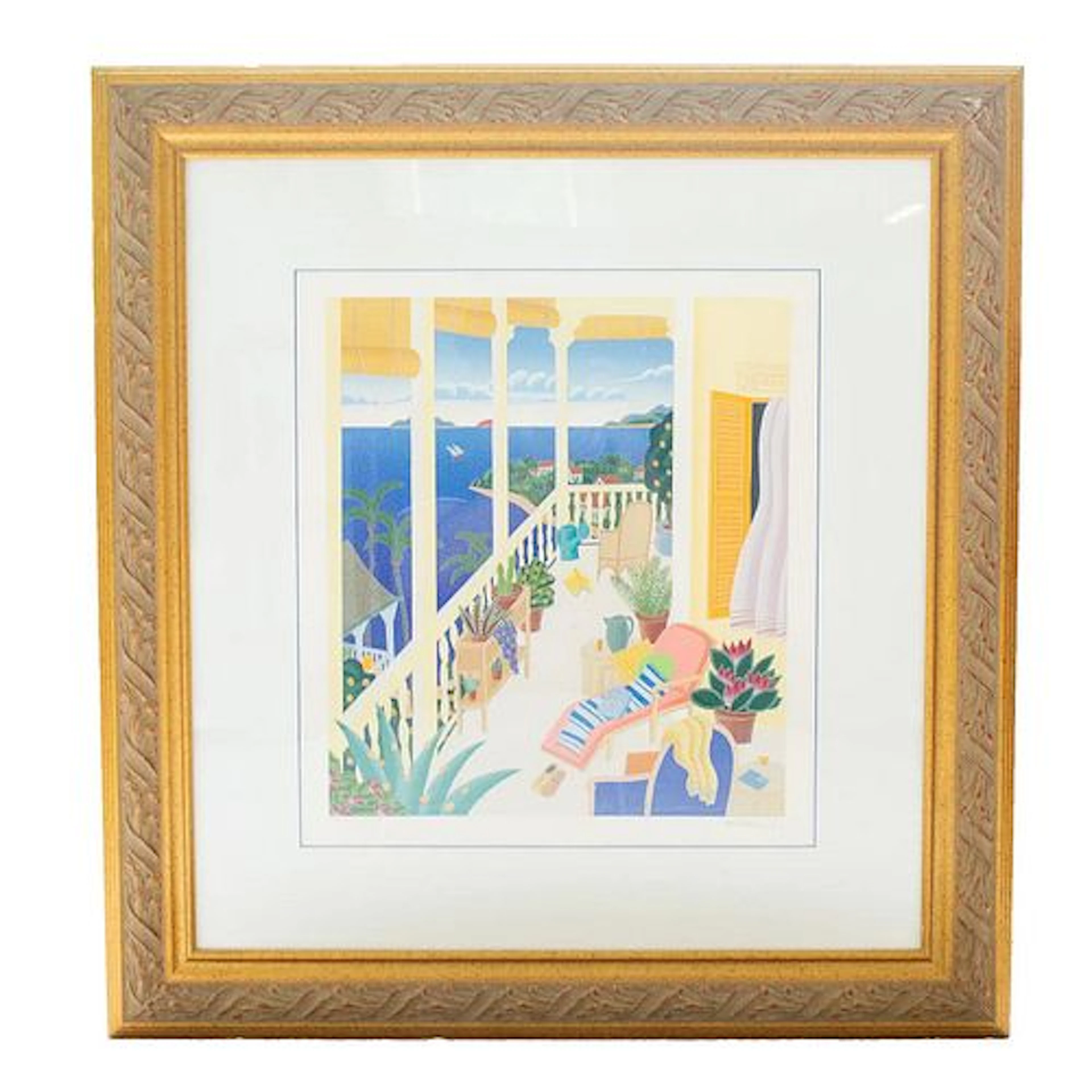 Late 20th Century Thomas McKnight - Gustavia,Silkscreen Print on Paper