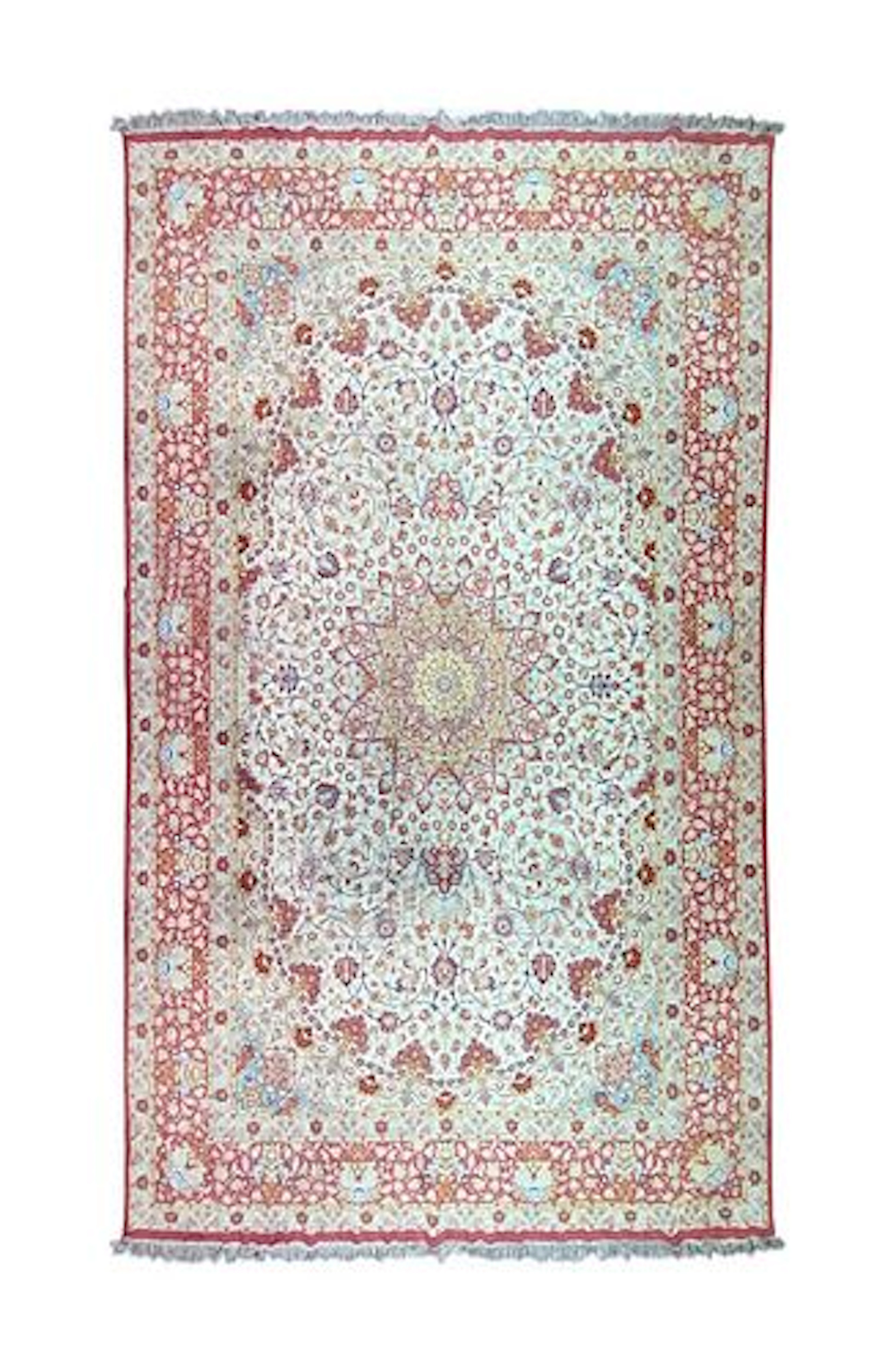 Fine Persian Qum Silk Rug 6'4" x 9'8"