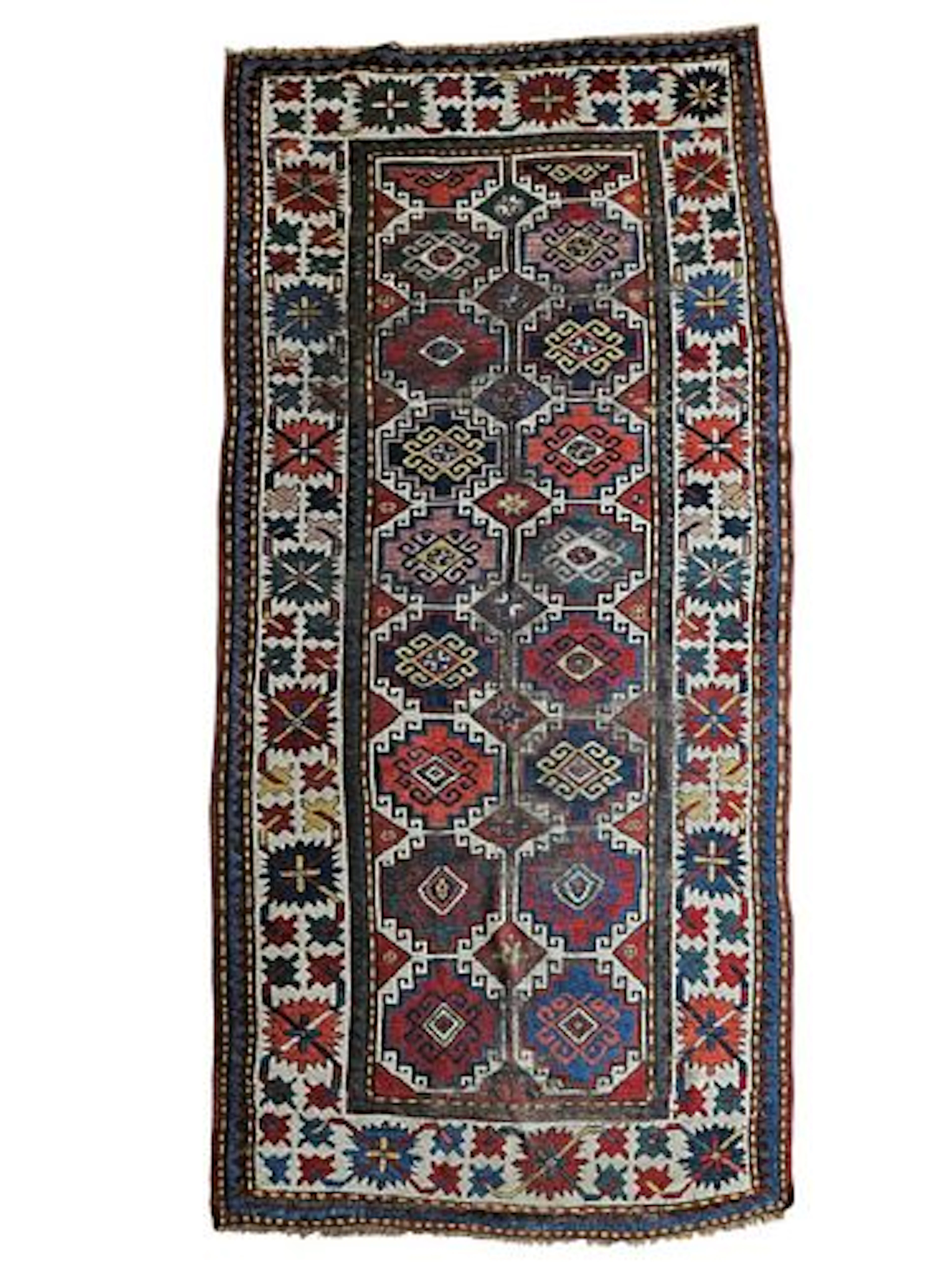 Antique Kazak Rug 4'1" x 9'4"