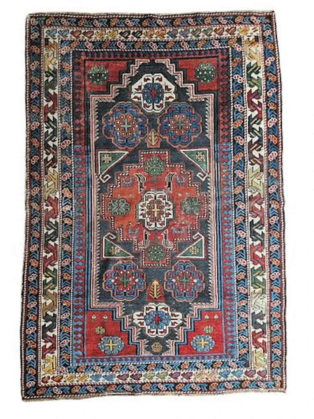 Antique Caucasian Shirvan Rug 3'9" x 5'7"
