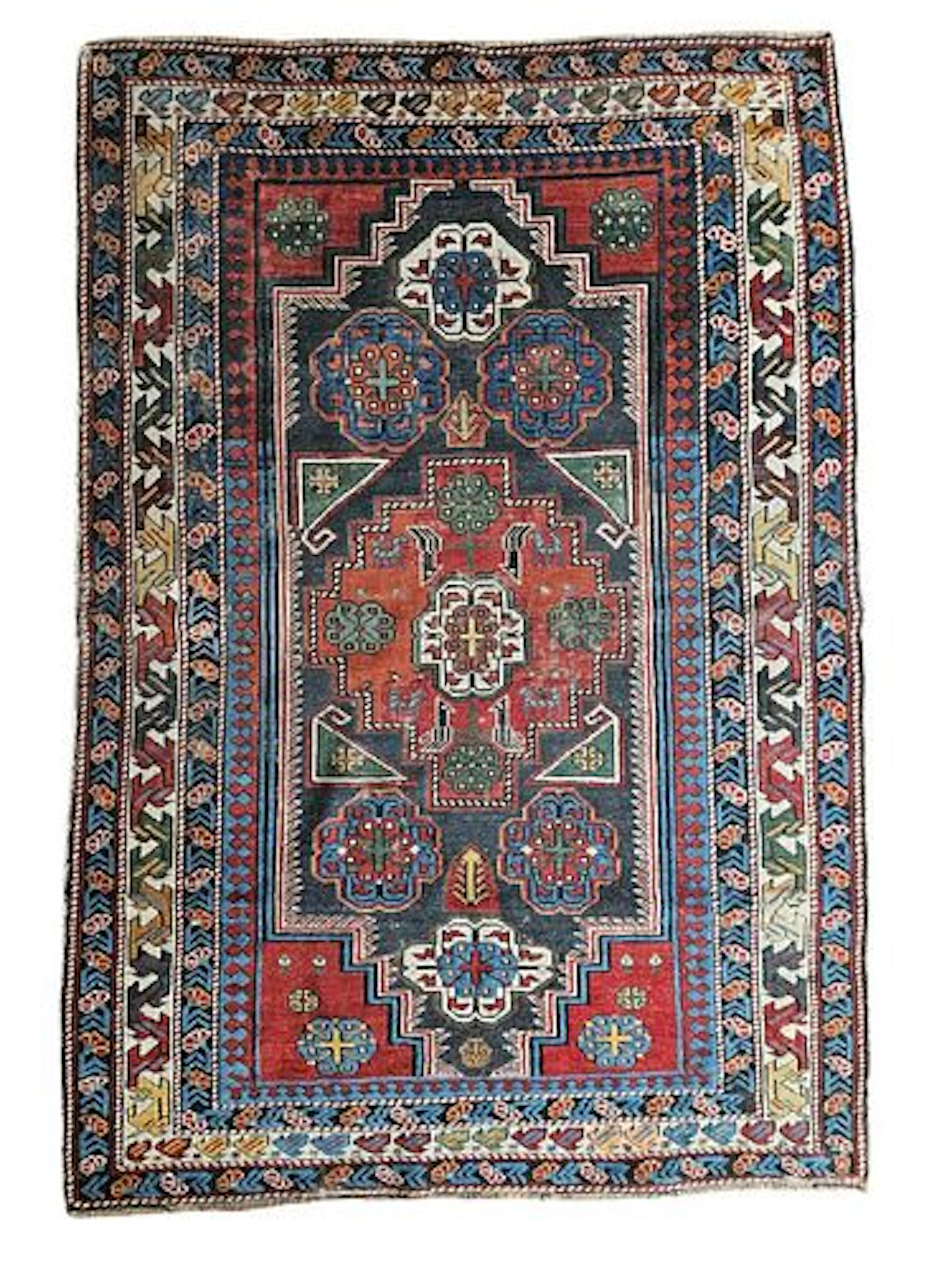 Antique Caucasian Shirvan Rug 3'9" x 5'7"