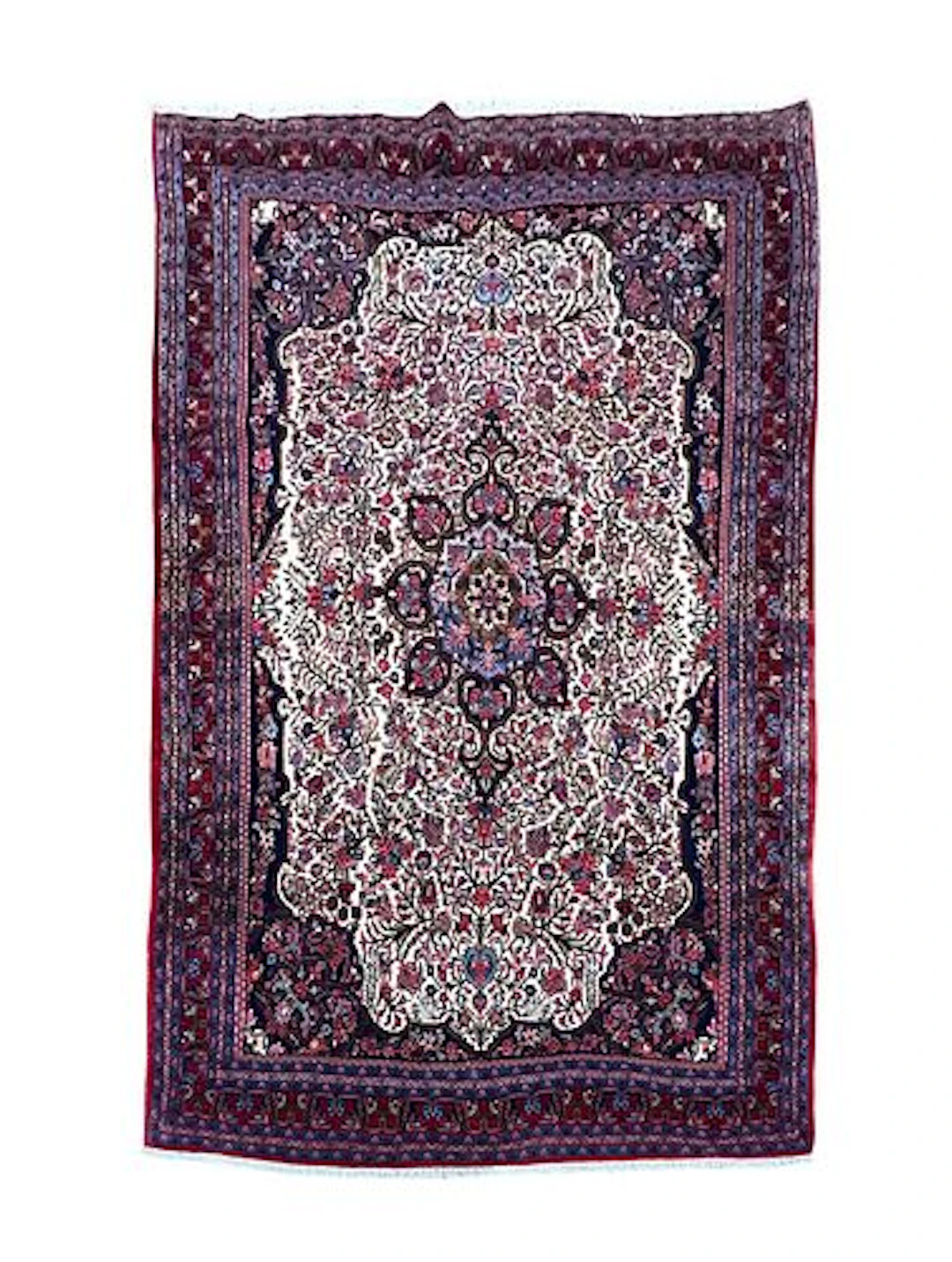 Vintage Persian Bijar Wool Rug 7'3" x 11'3"