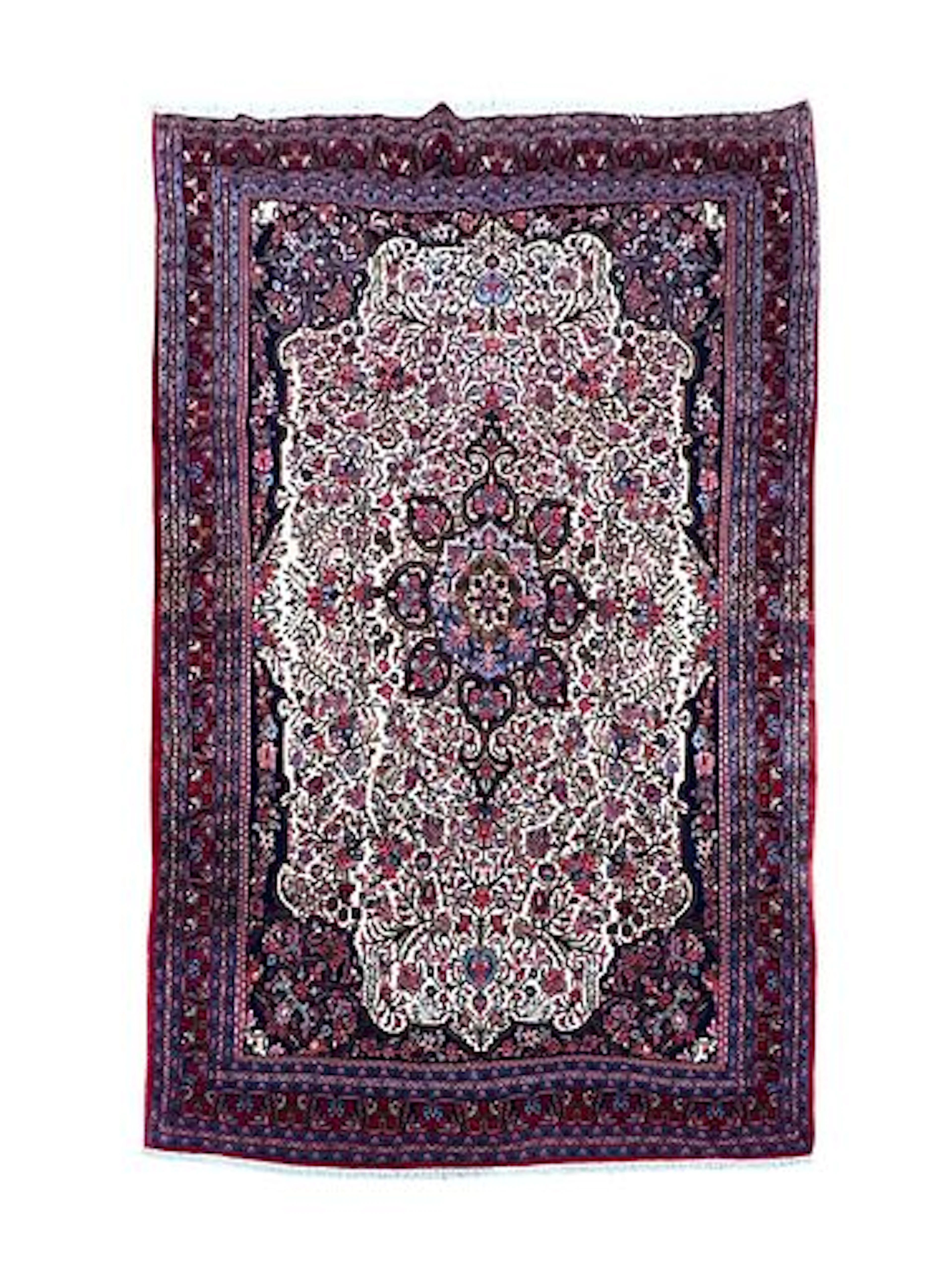 Vintage Persian Bijar Wool Rug 7'3" x 11'3"