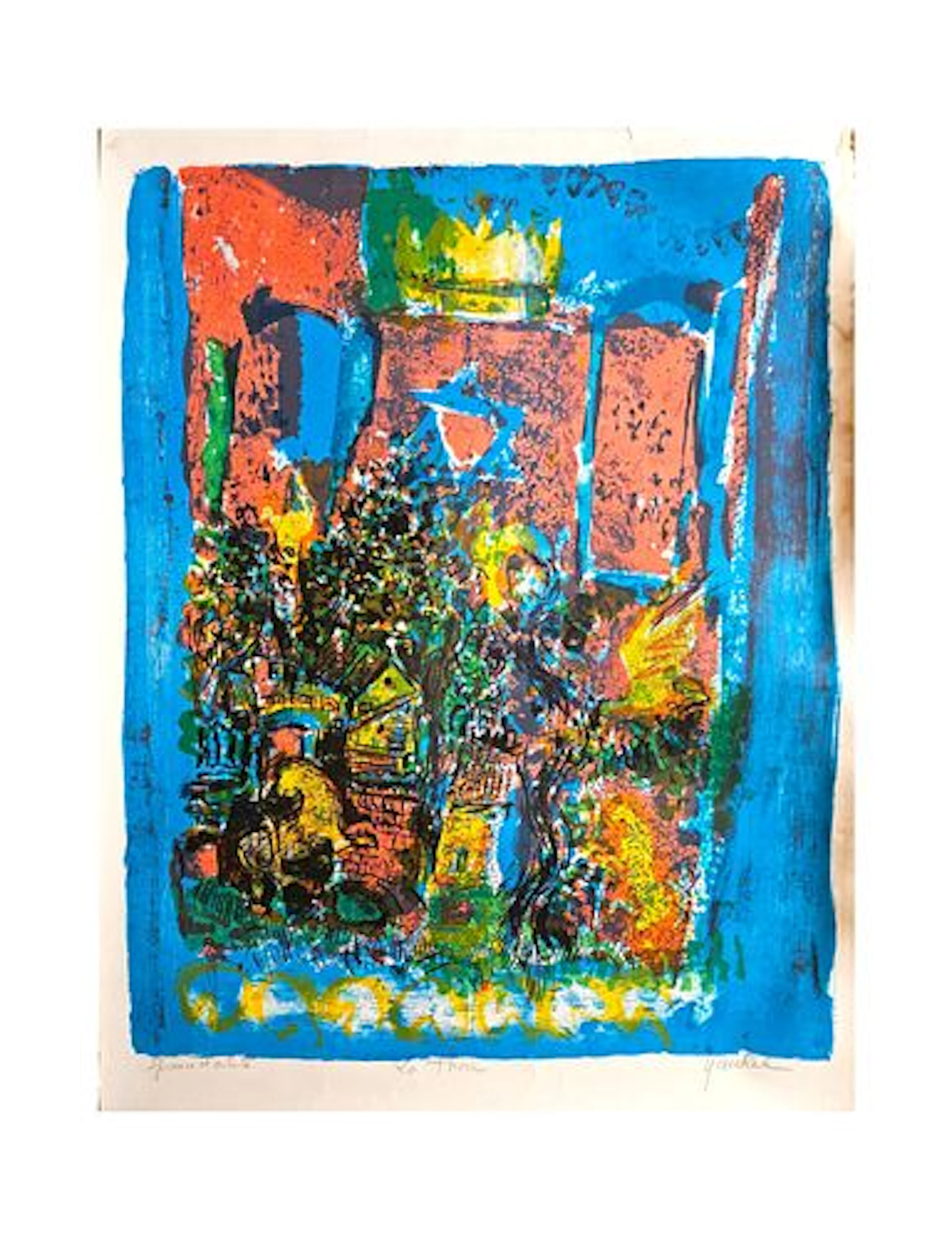 Yankel, "La Thora," Signed Artist's Proof Color Lithograph