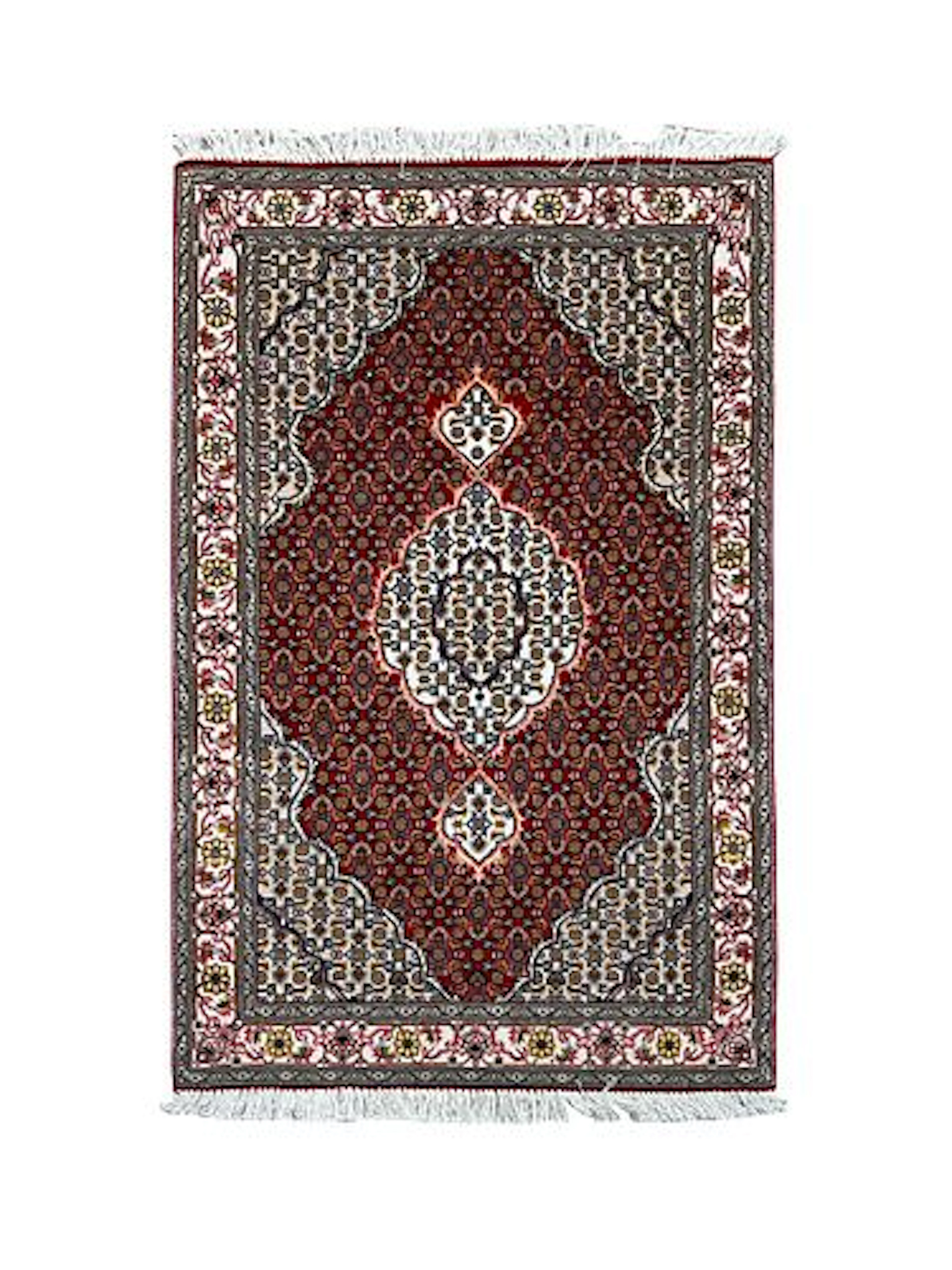 Fine Persian Tabriz Mahi Fish Rug 2'7" x 3'11"