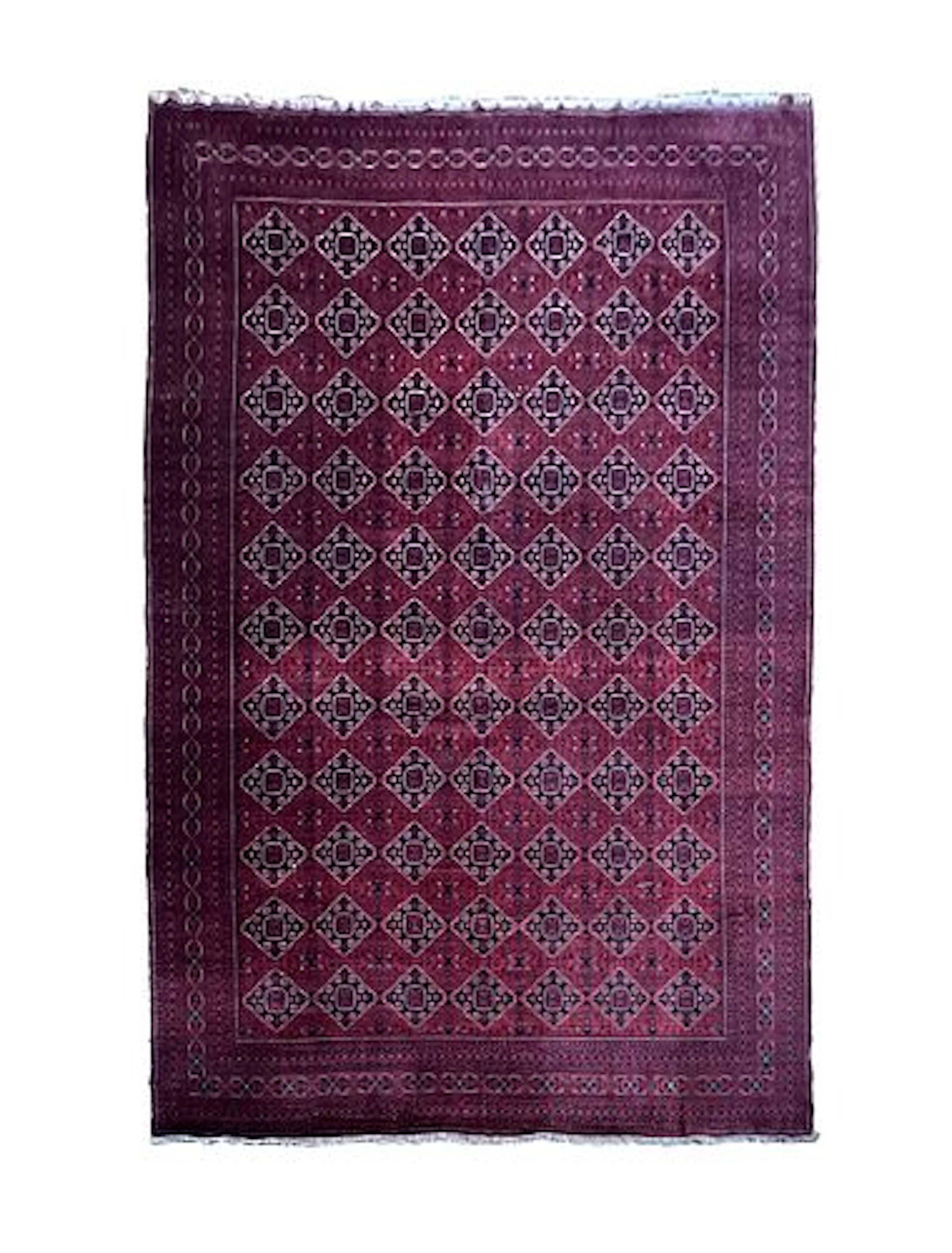 Afghan Turkmen Hand Knotted Wool Rug 13'1" x 19'2"
