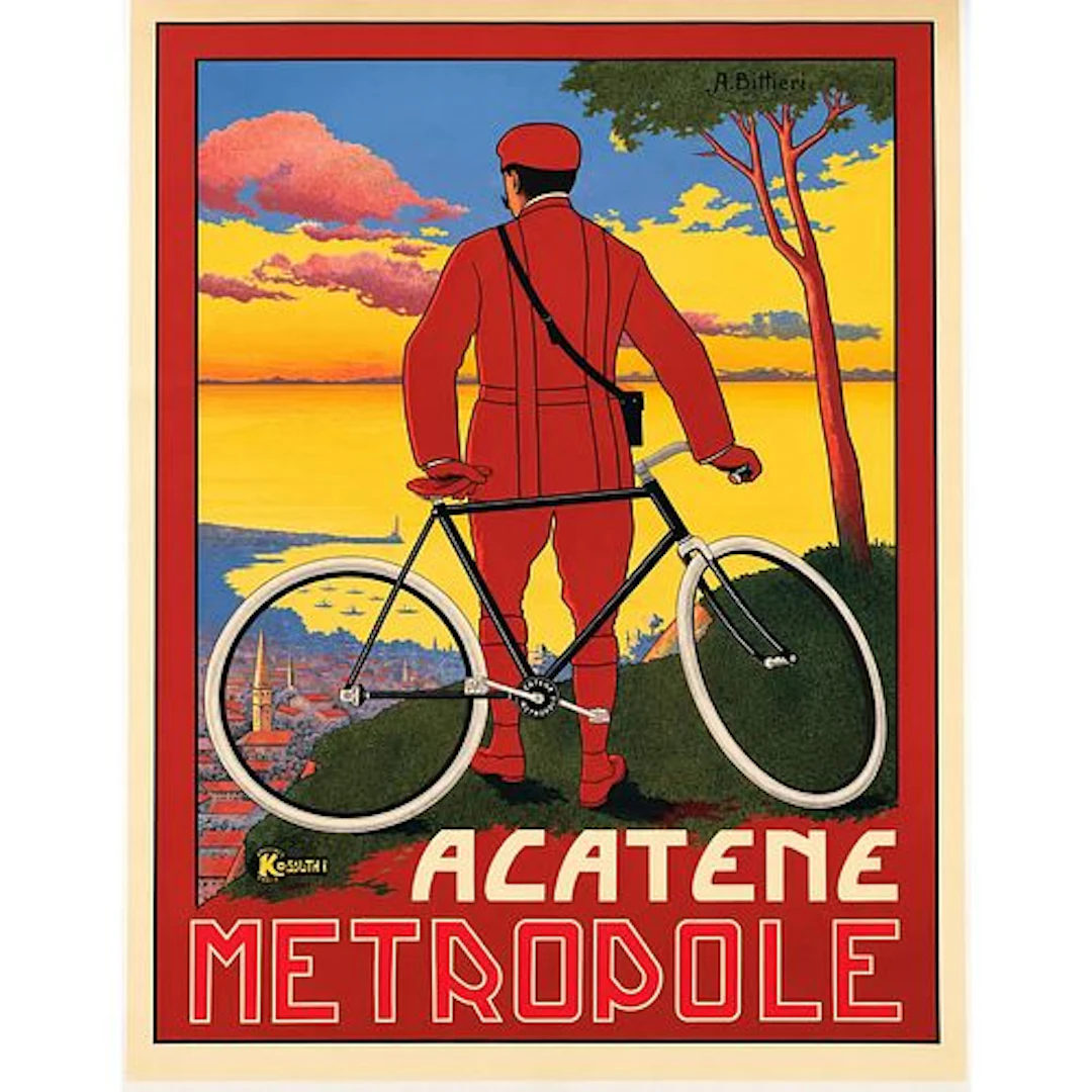 A. Buttieri - Acatene Metropole, Color Lithograph Advertising Poster