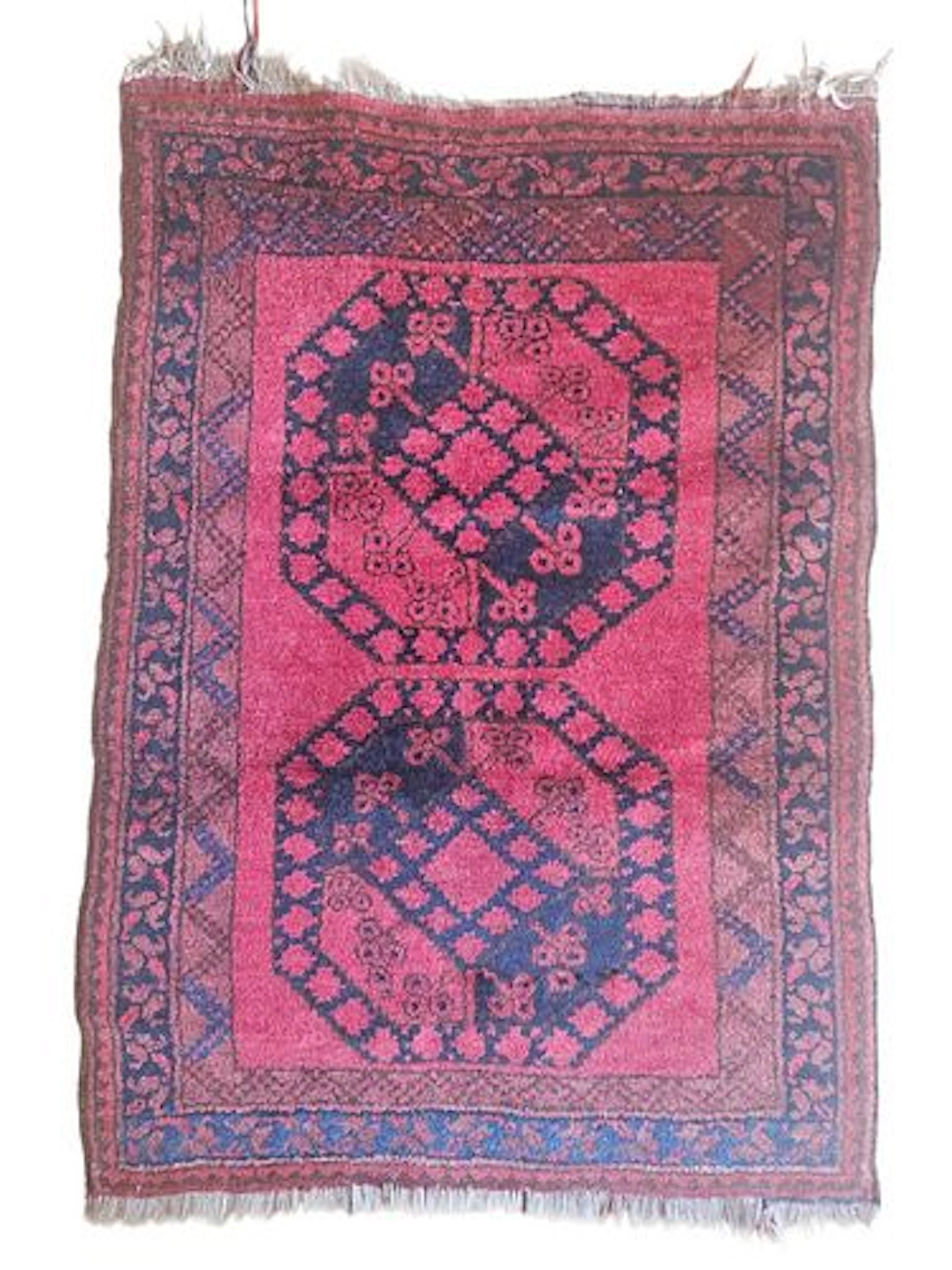 Vintage Turkman Afghan Rug 2'7" x 3'7"
