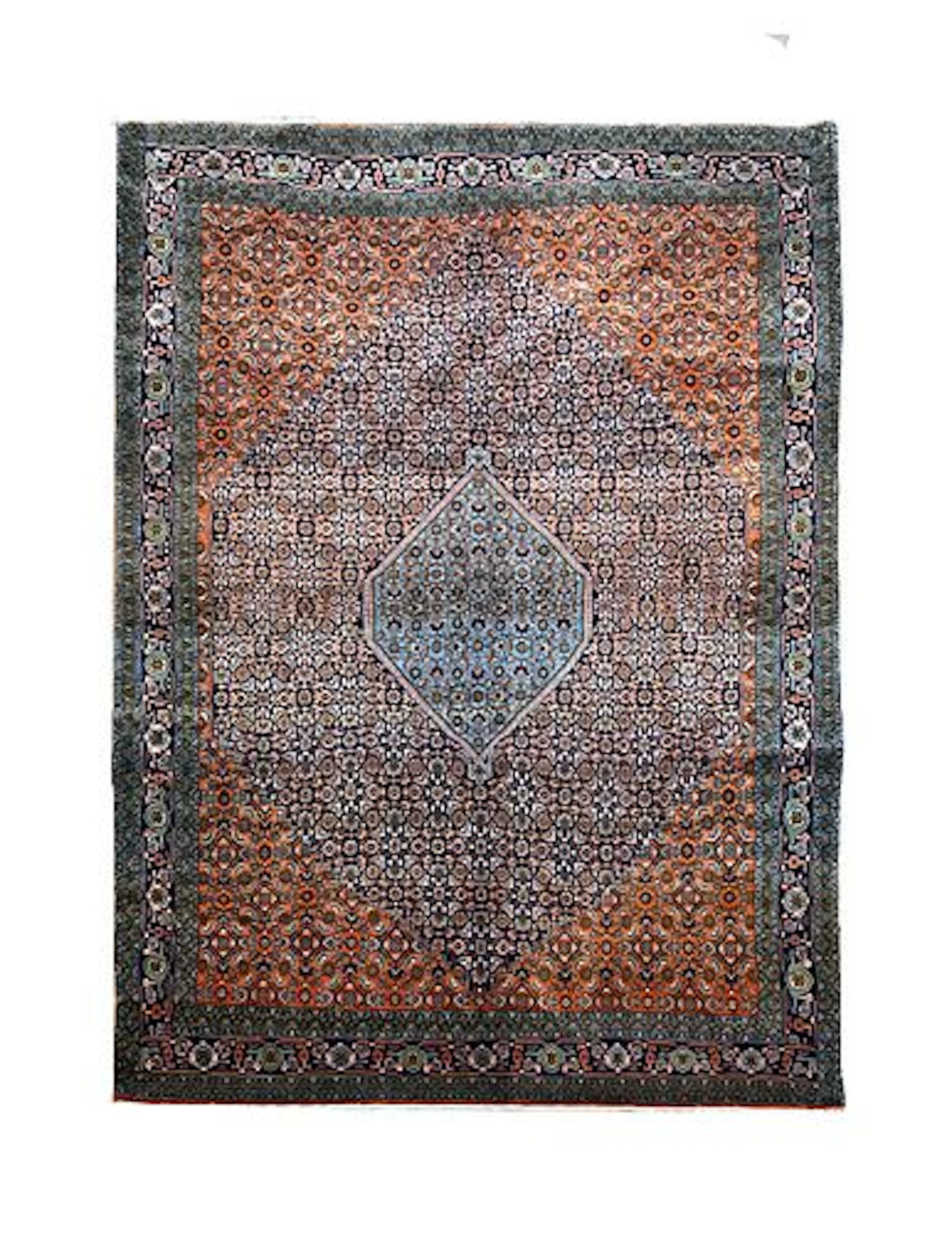 Vintage Persian Bijar Wool Rug 6'7" x 9'10"