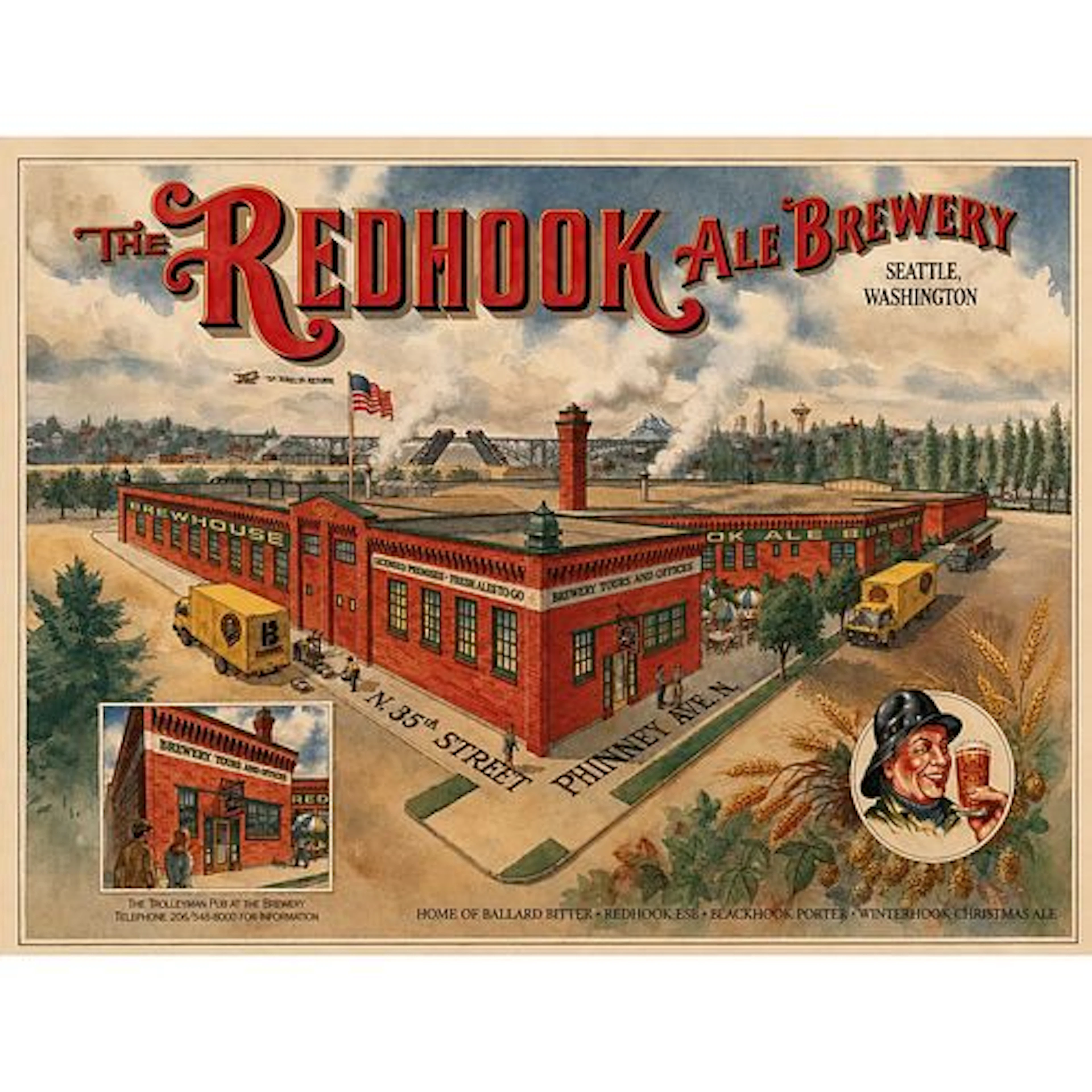 The Redhook Ale Brewery, Seattle, Washington, Advertising Poster, C. 1990s