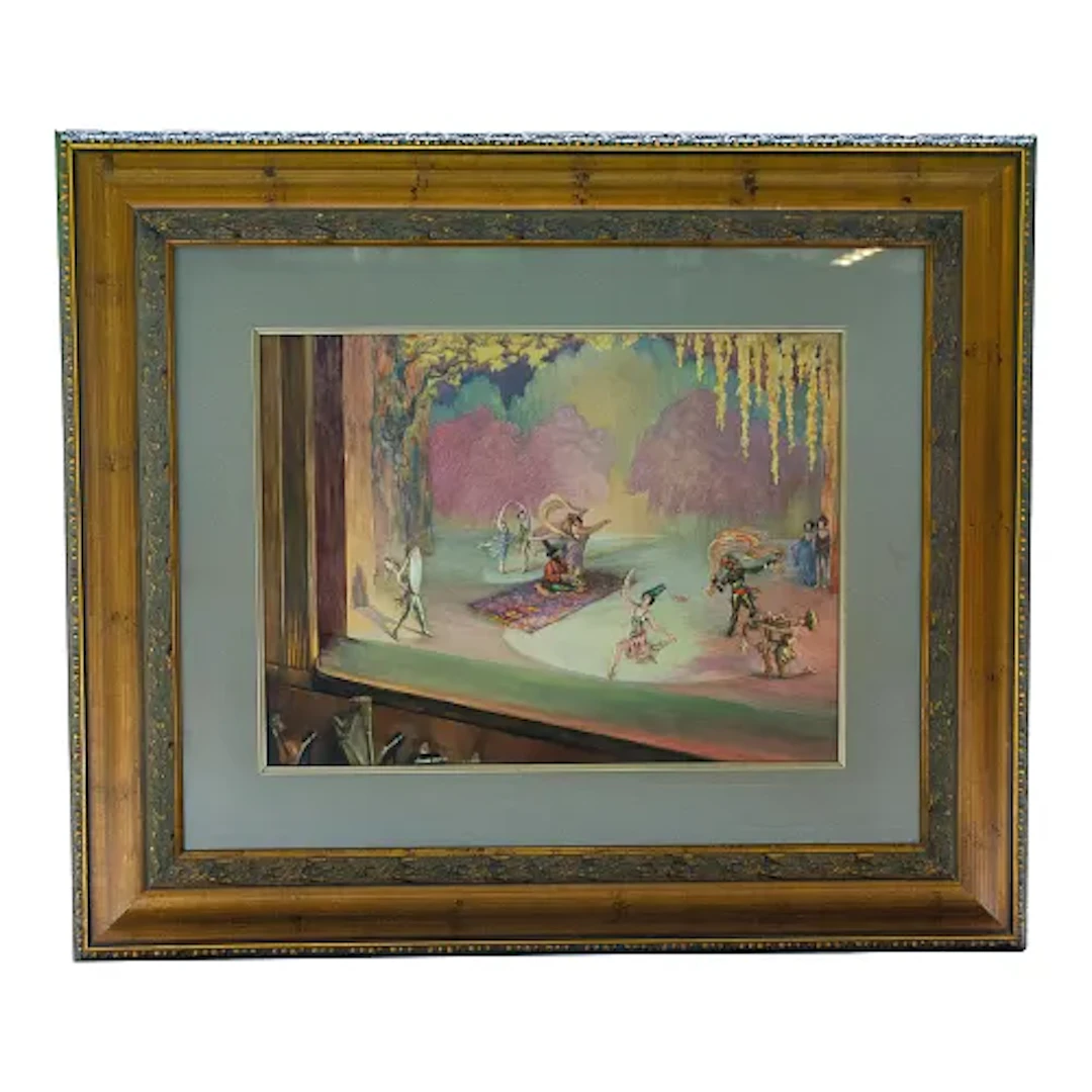 Early 20th Century Ludovic-Rodo Pissarro - Les Ballets Russes, Gouache