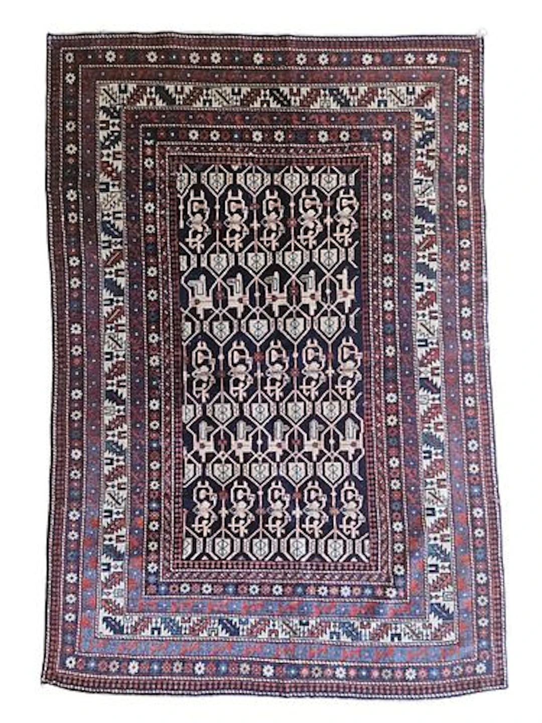 Antique Caucasian Kazak-Style Rug 4'1" x 6'