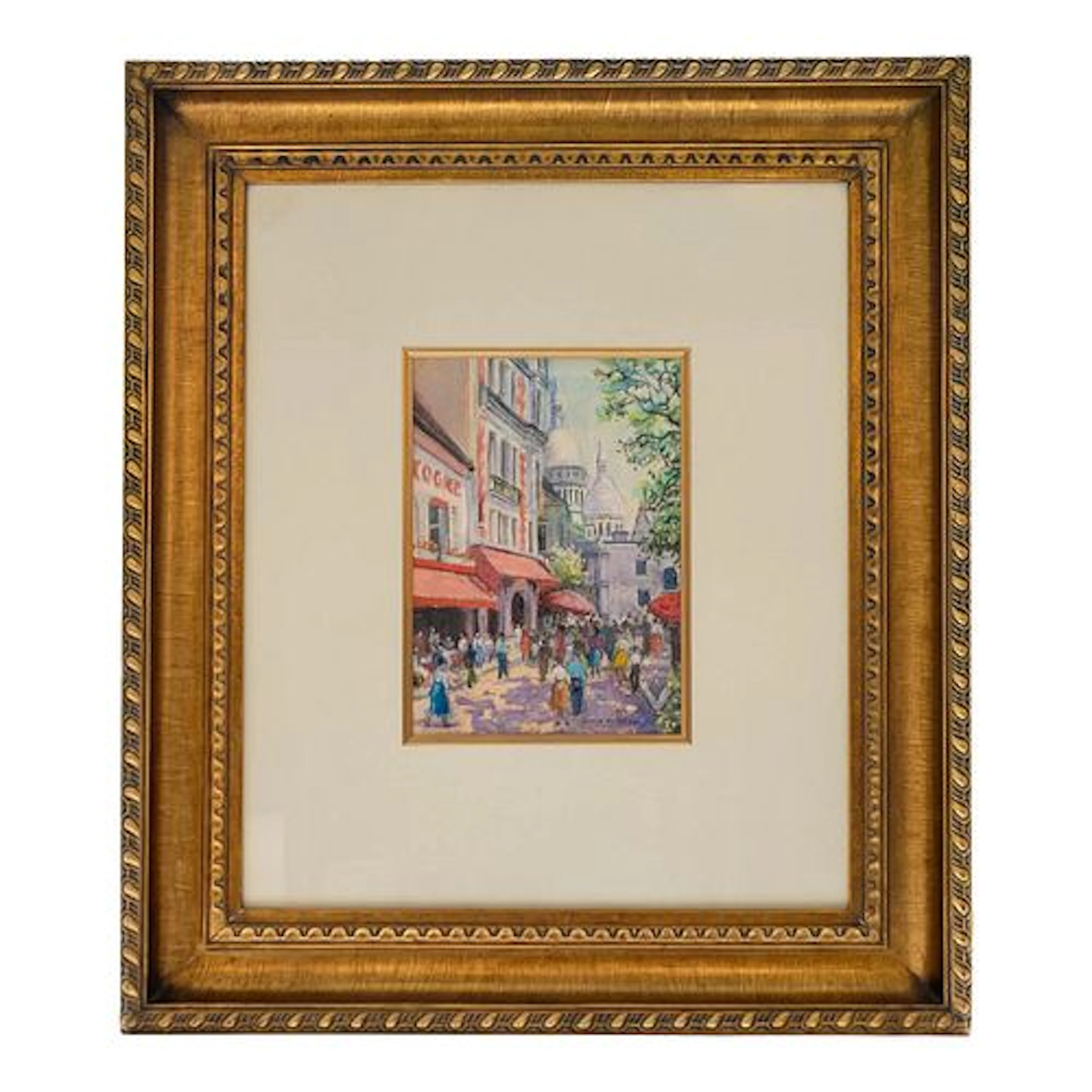Anne De Vernac - Paris Street Scene, Pastel on Paper