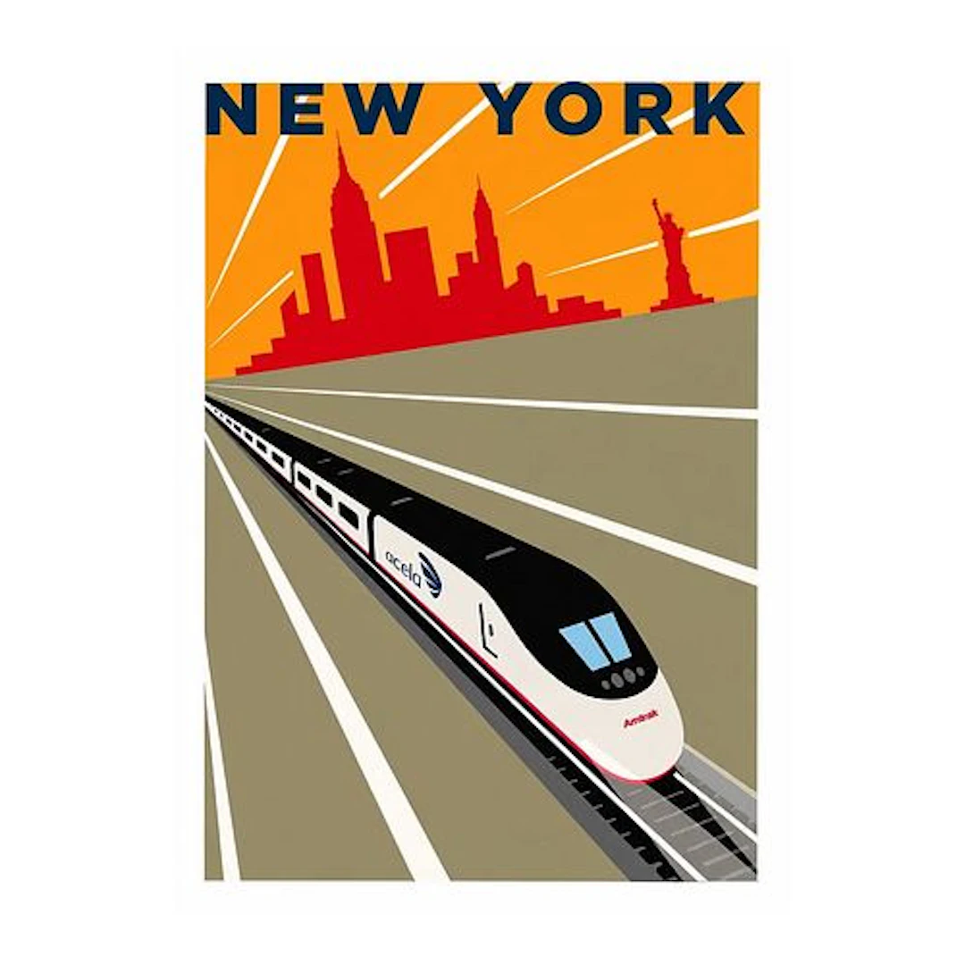 Michael Schwab - New York - Acela - Amtrak, C. 2004, Poster on Paper
