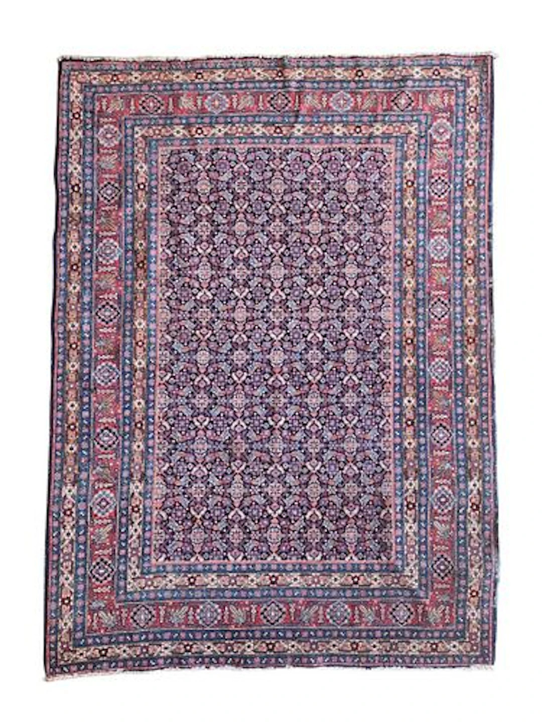 Vintage Persian Senne Kurdi Rug 4'5" x 6'4"