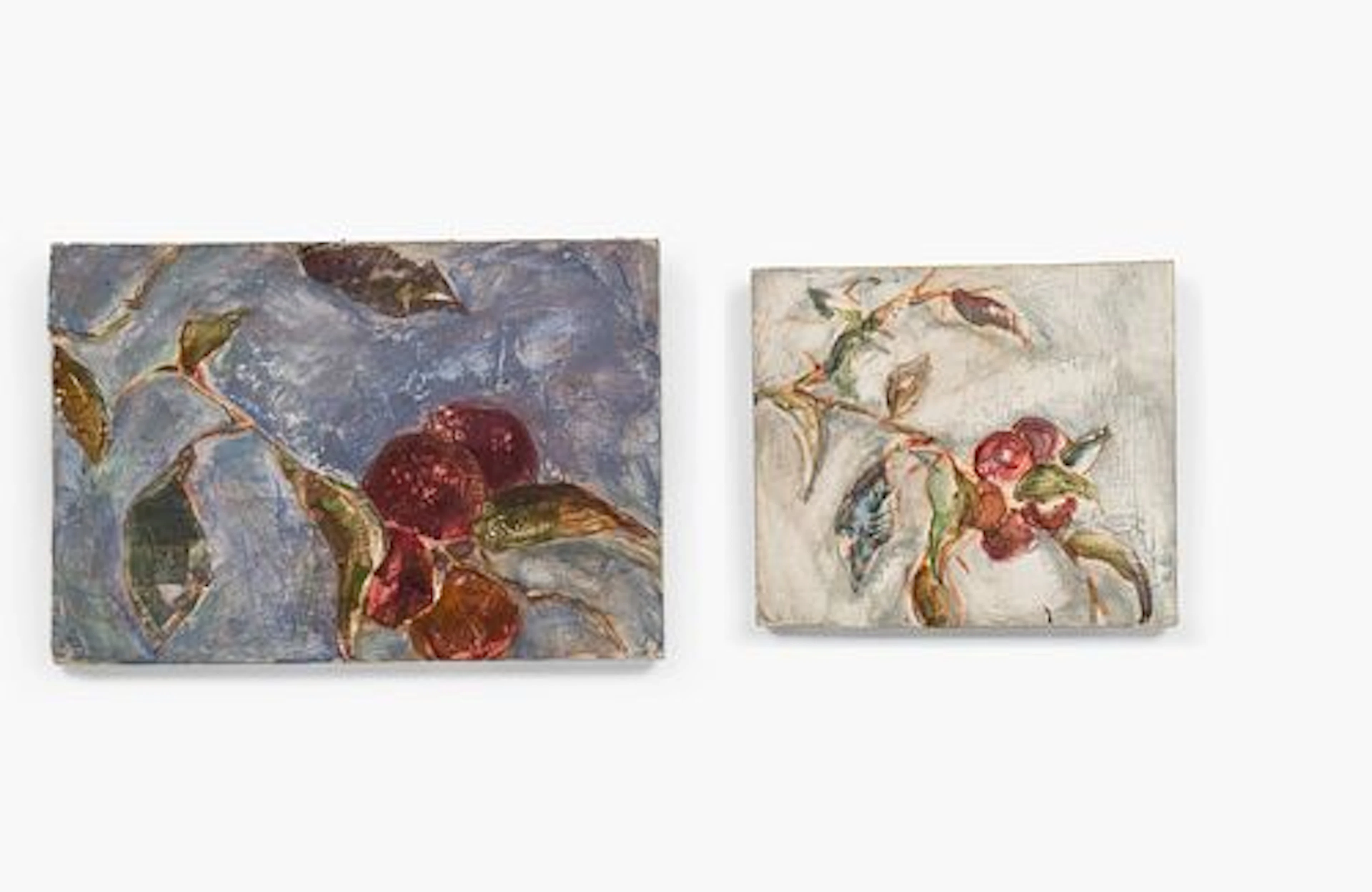 Modern School, (2) oil on panel still lifes