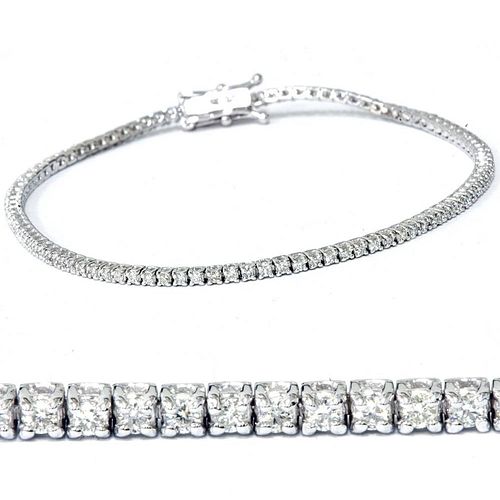 2.00 ct. Natural Round Diamond Tennis Bracelet 14k White Gold