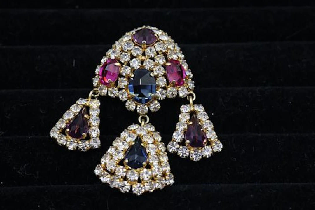 Christian Dior Gold Toned Tutti Frutti Brooch