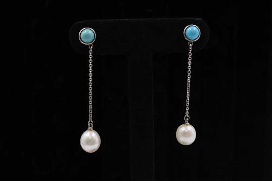 Tiffany & Co Pearls By The Yard Earrings Sterling Silver