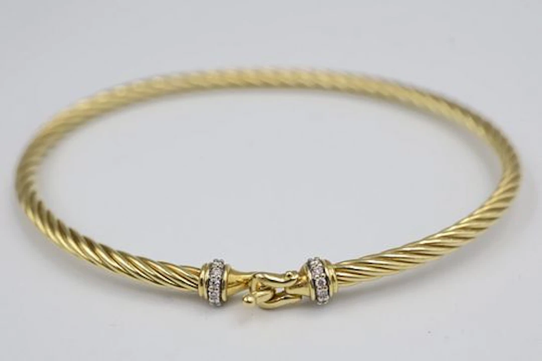 David Yurman 18k Gold Micro Cable Bracelet