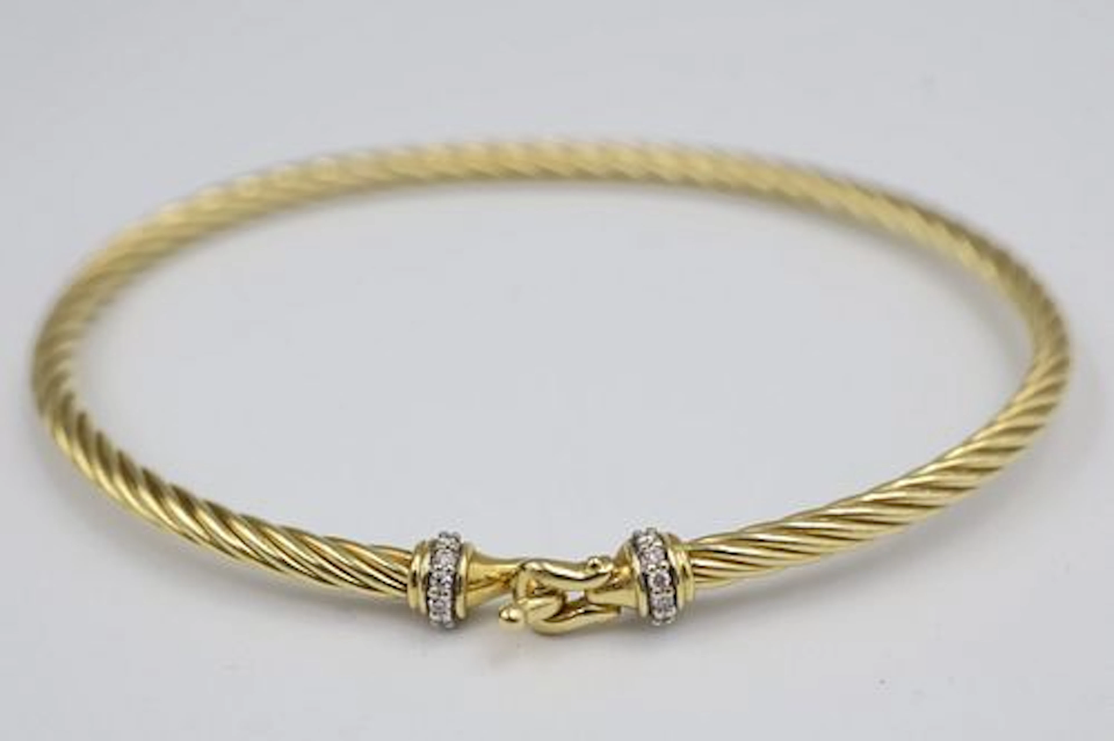 David Yurman 18k Gold Micro Cable Bracelet