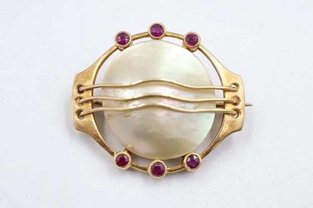 15k Gold, Opal & Stone Brooch