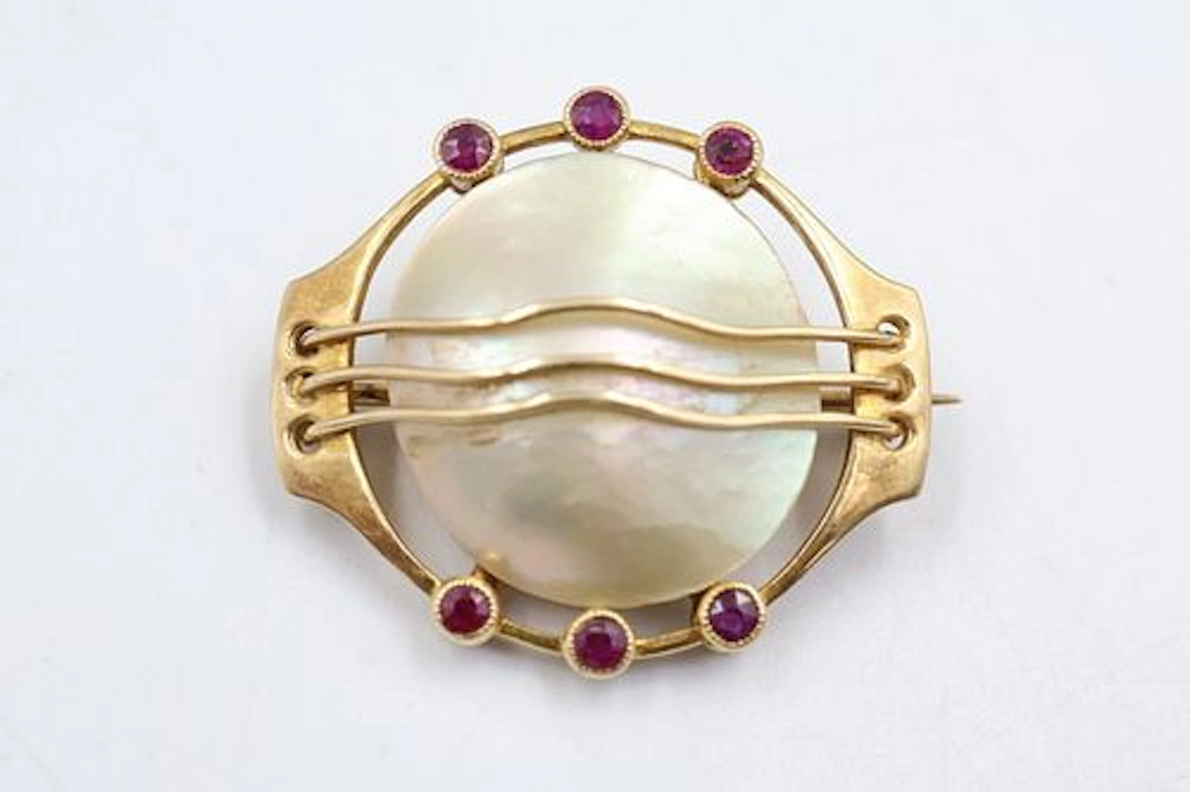 15k Gold, Opal & Stone Brooch