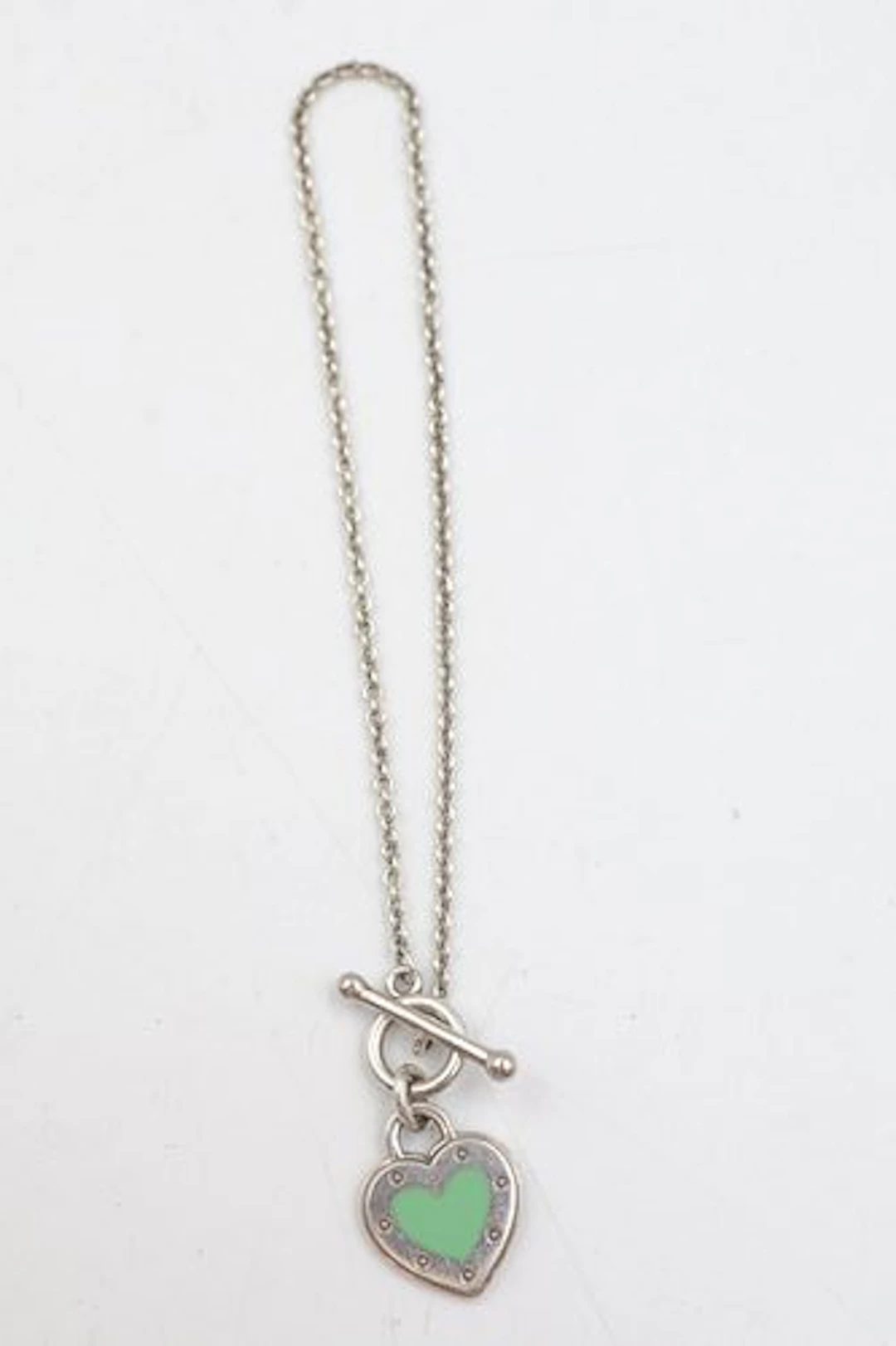 Tiffany & Co 925 Heart Padlock Toggle Bracelet