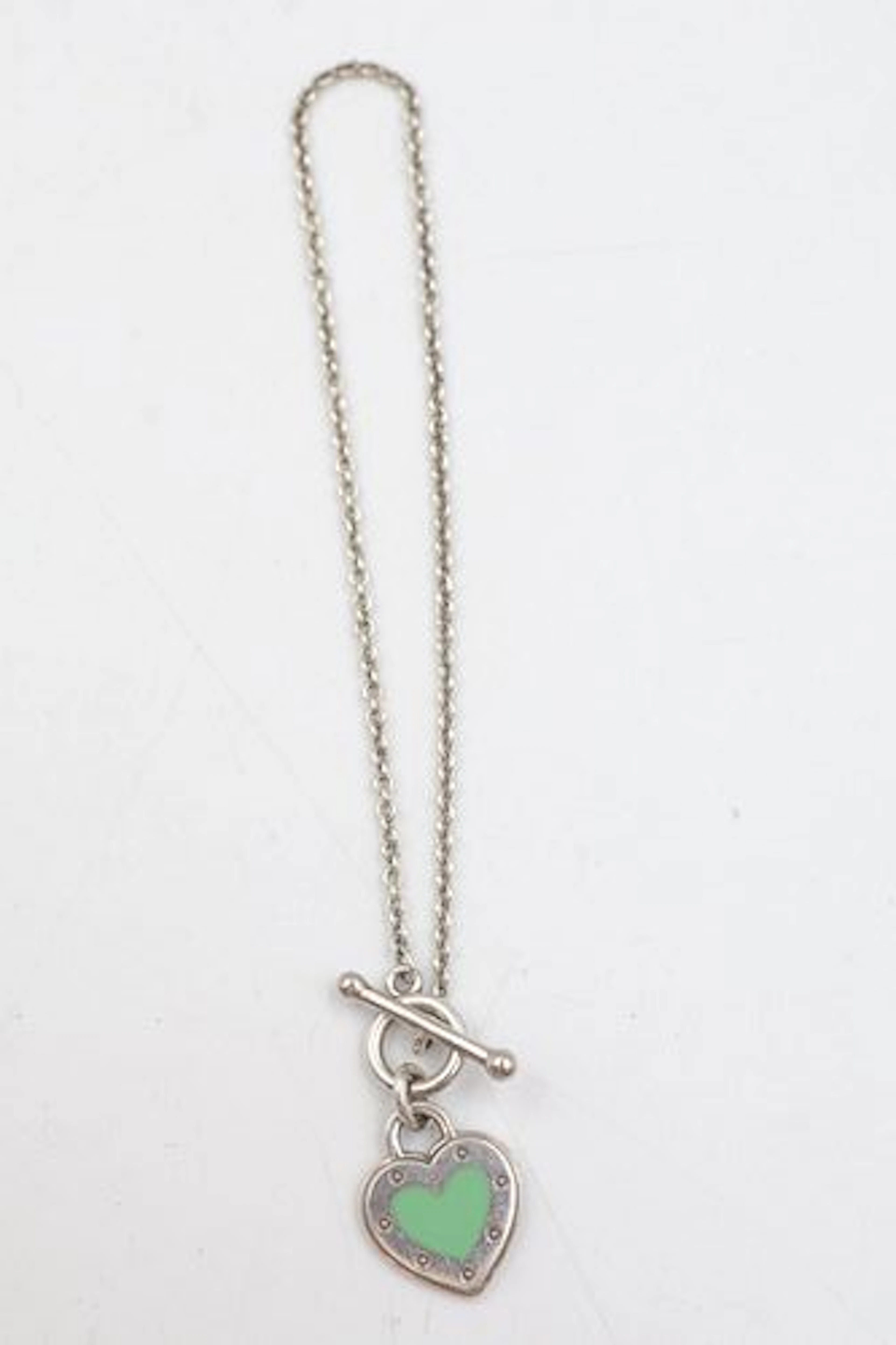 Tiffany & Co 925 Heart Padlock Toggle Bracelet