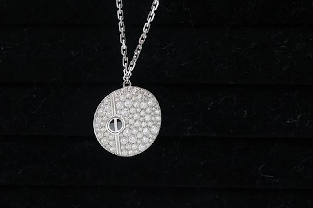 Cartier Pave Diamond Pendant & Necklace