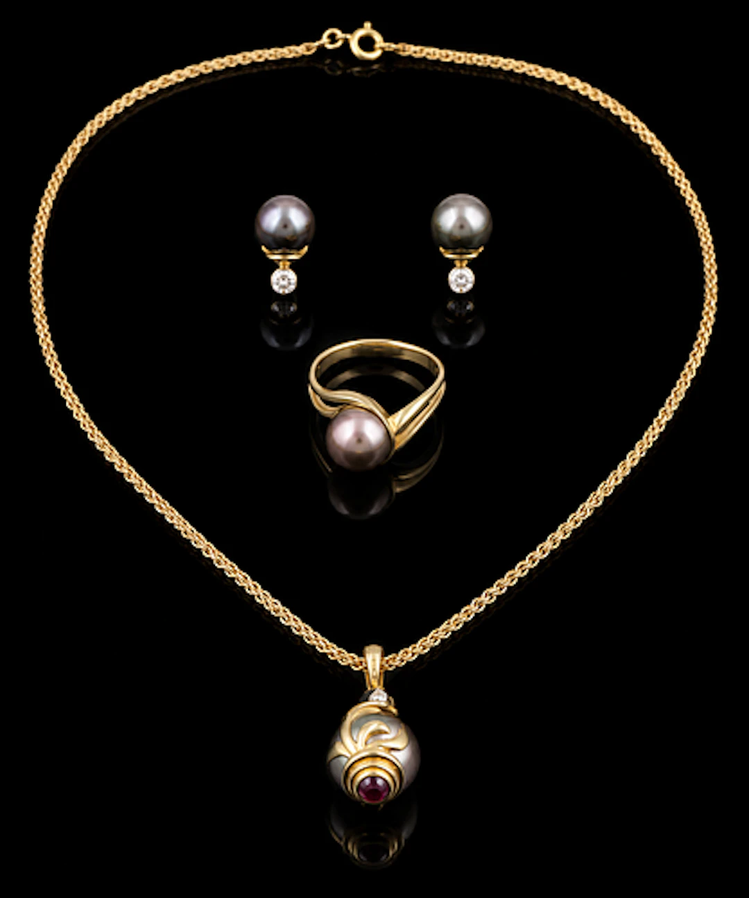 Three Piece Polynesian Pearl Jewellery Set