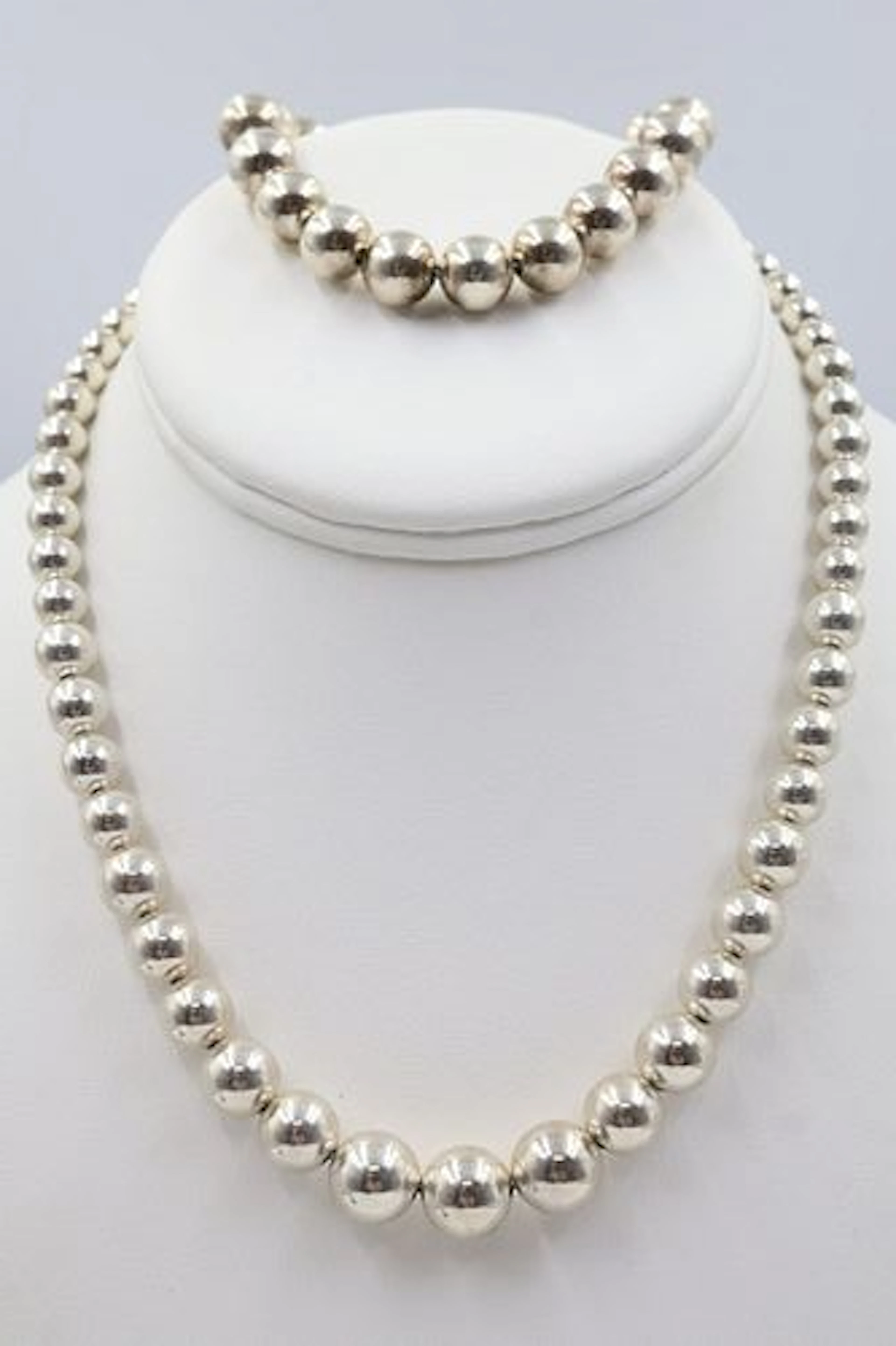 Tiffany & co 925 Ball Bead Necklace & Bracelet