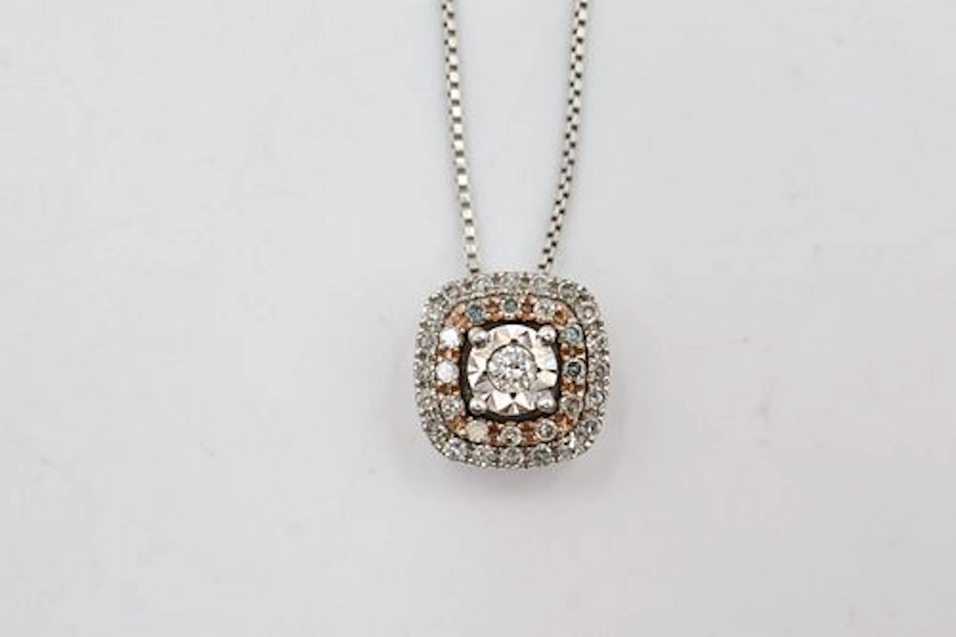 925 & Diamond Pendant & Chain