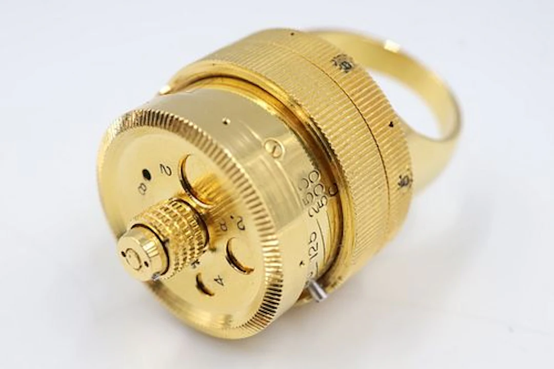 Gold Plated spy Camera Ring