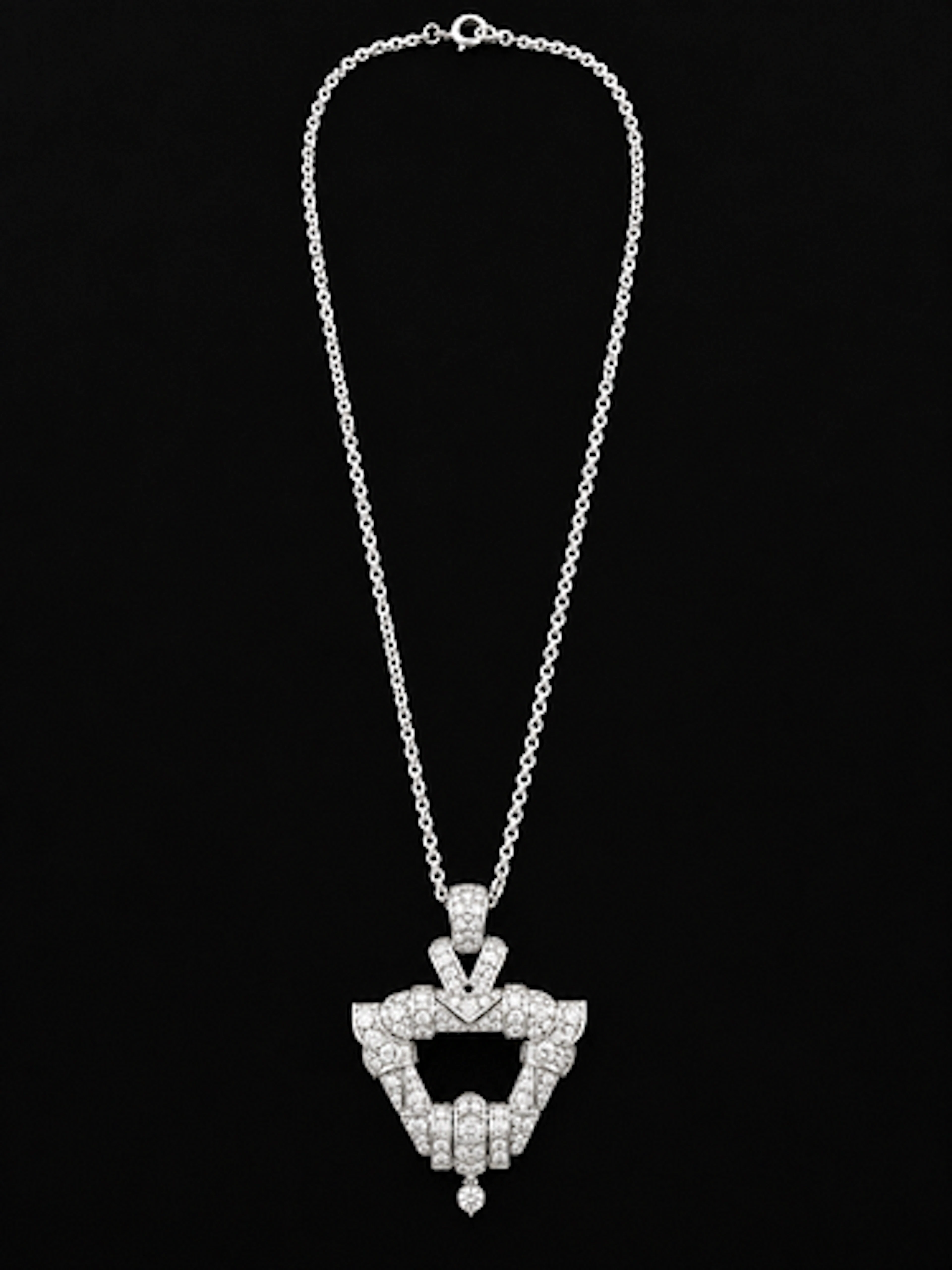 Art Deco Platinum & Diamond Pendant