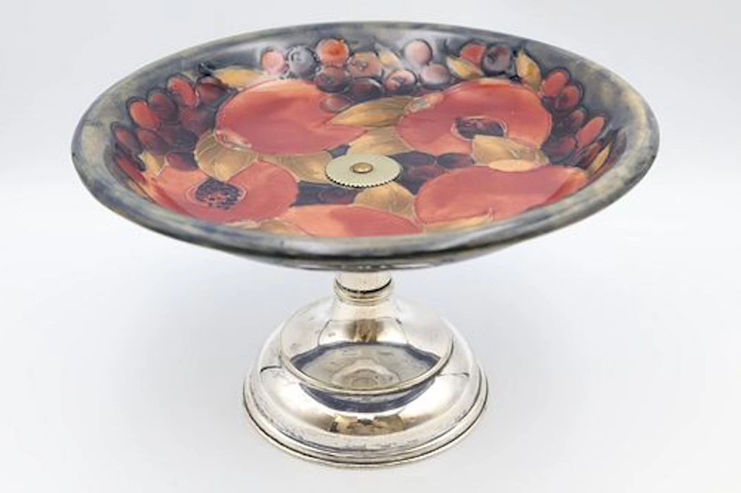 Hand Painted Moorcroft Pottery Tazza