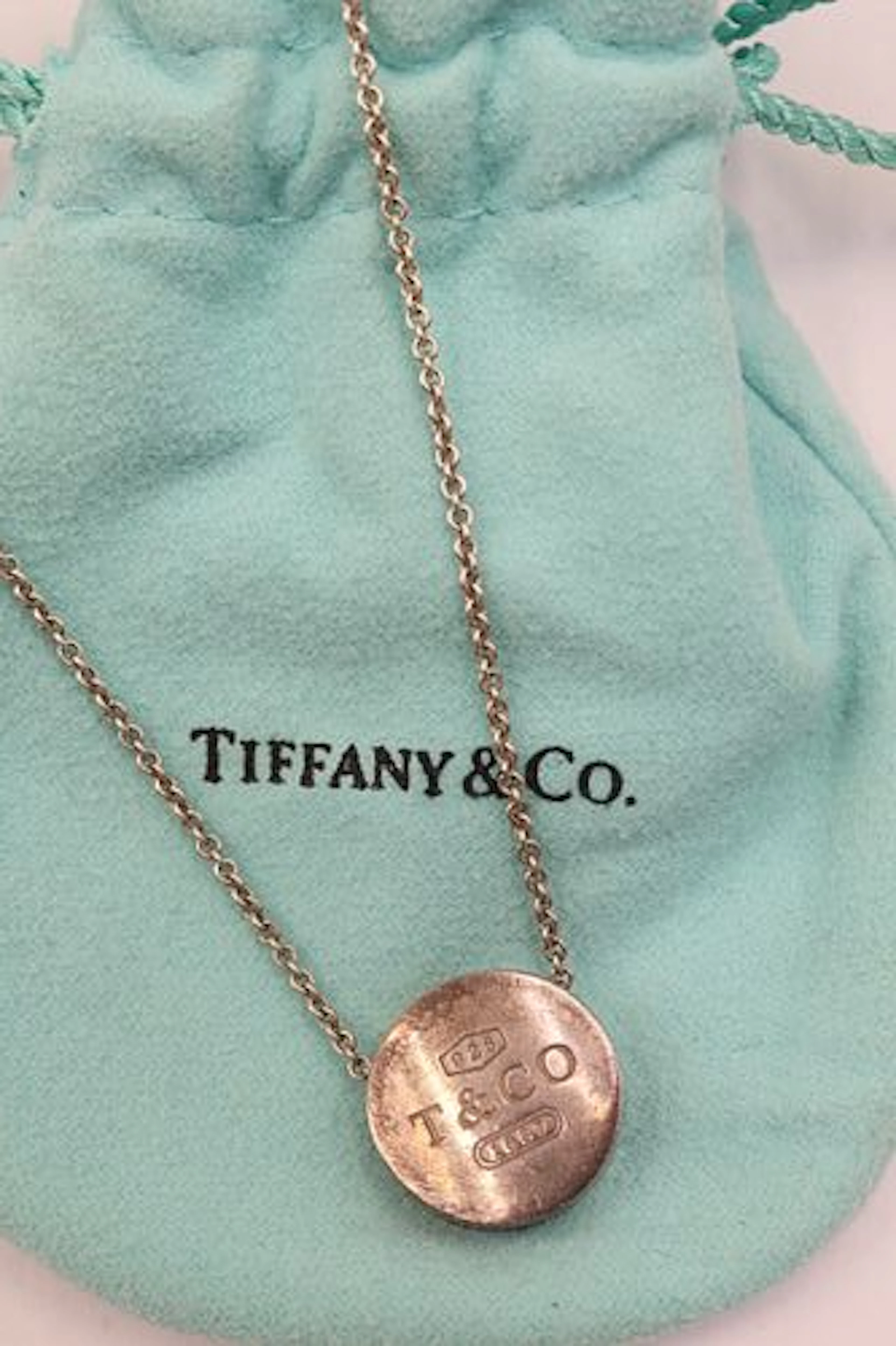 Tiffany & Co 1837 Sterling silver Concave Circle Necklace