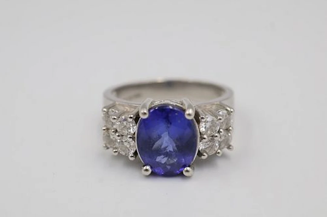Platinum & 2.50 Tanzanite Ladies Ring