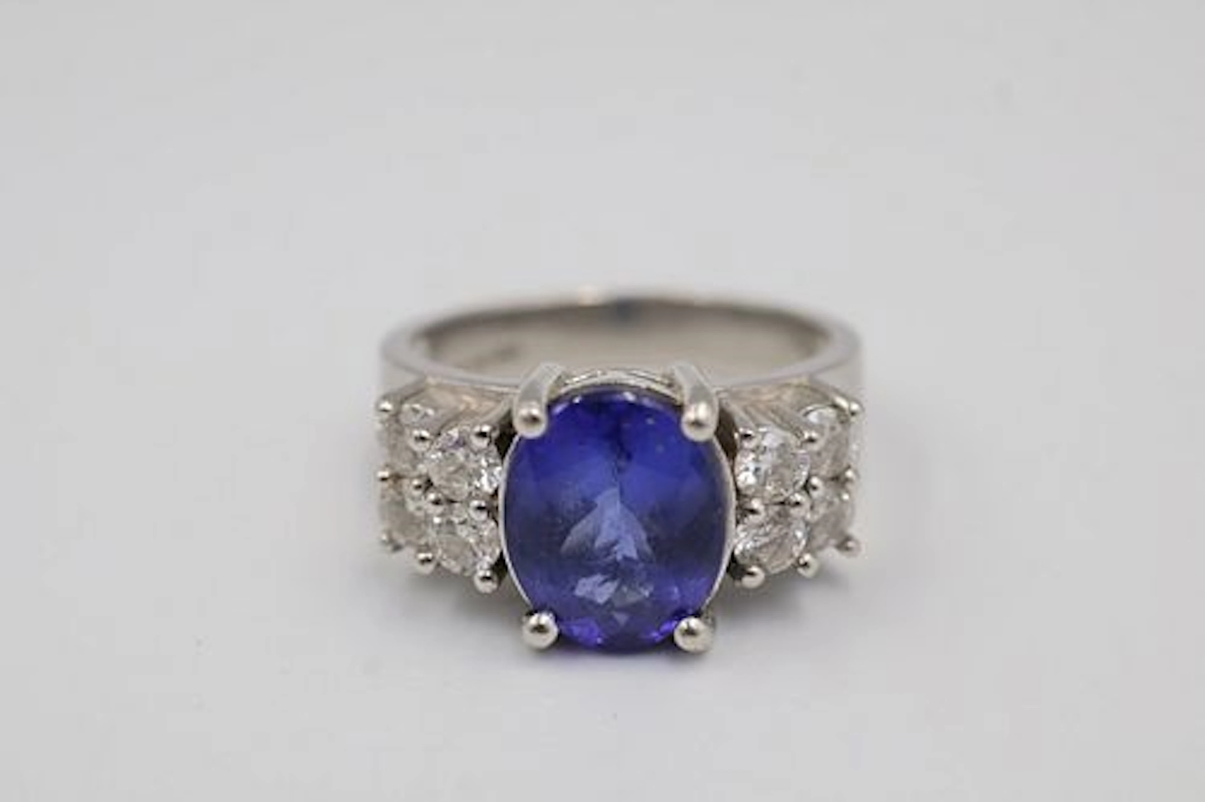Platinum & 2.50 Tanzanite Ladies Ring