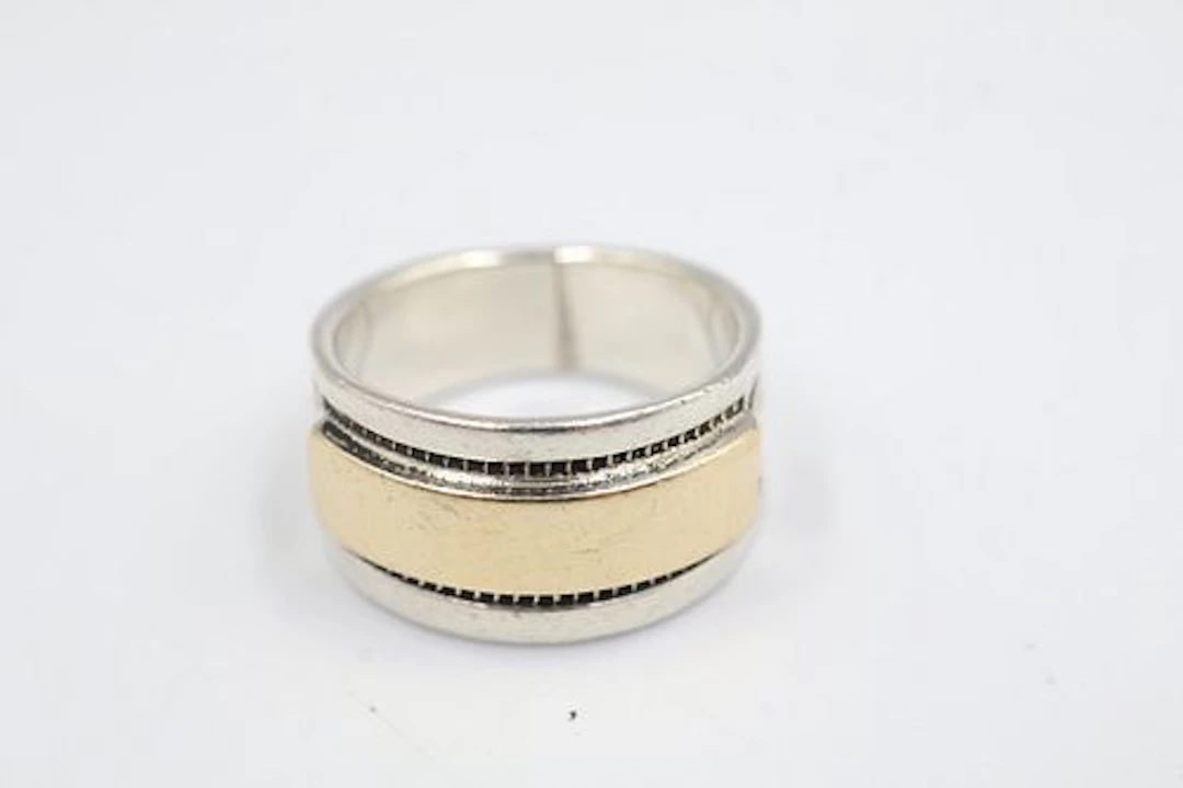 Zuni Sterling Silver & 14K Gold Ring