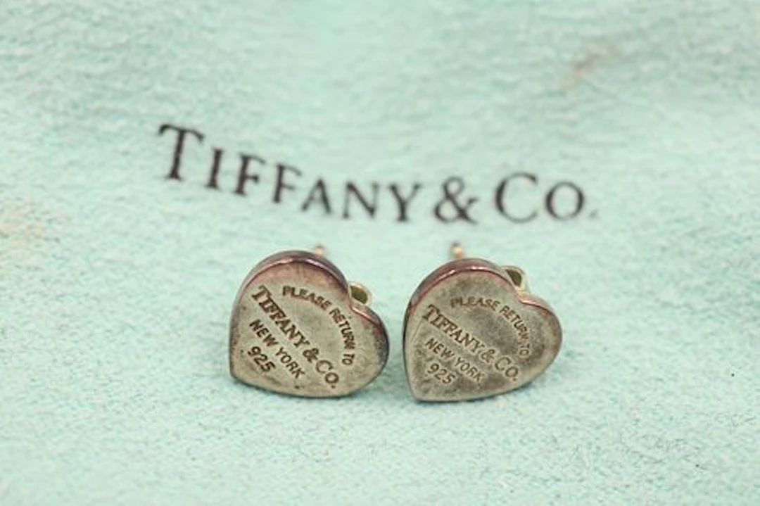 Tiffany & Co 925 Heart Tag Stud earrings