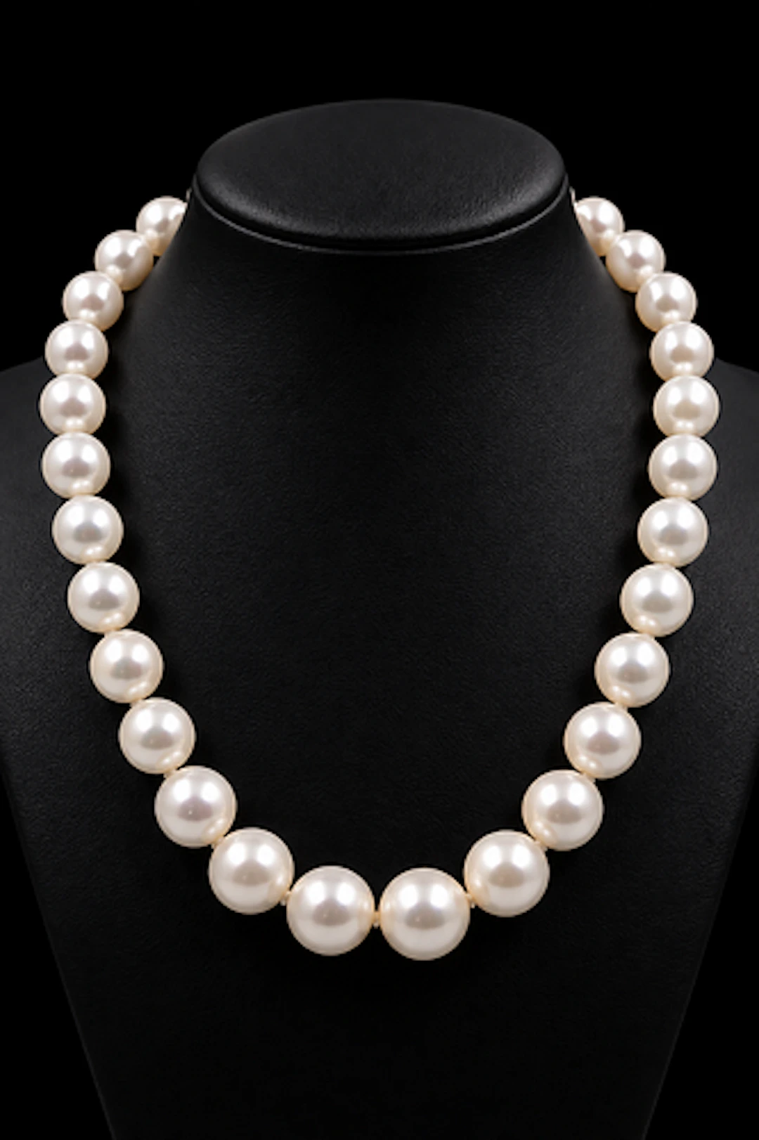 South sea cultured pear necklace 18k white gold natural diamond studded clasp