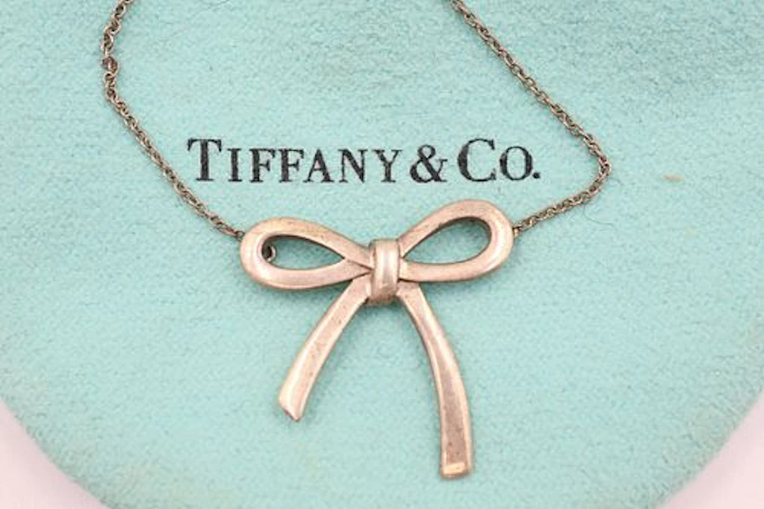 Tiffany & Co 925 Bow Pendant Necklace
