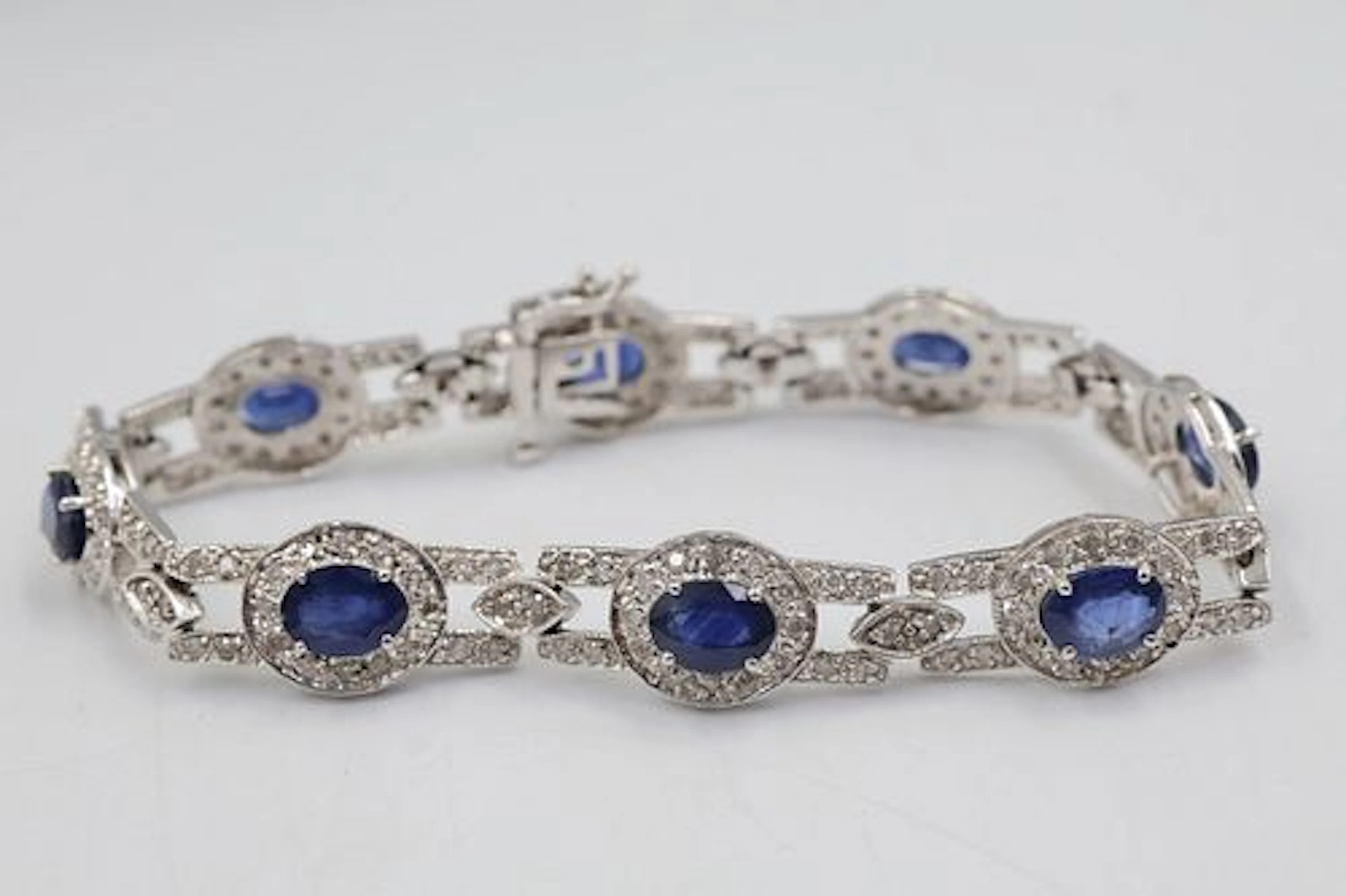 14kt Gold Sapphire & Diamond Bracelet
