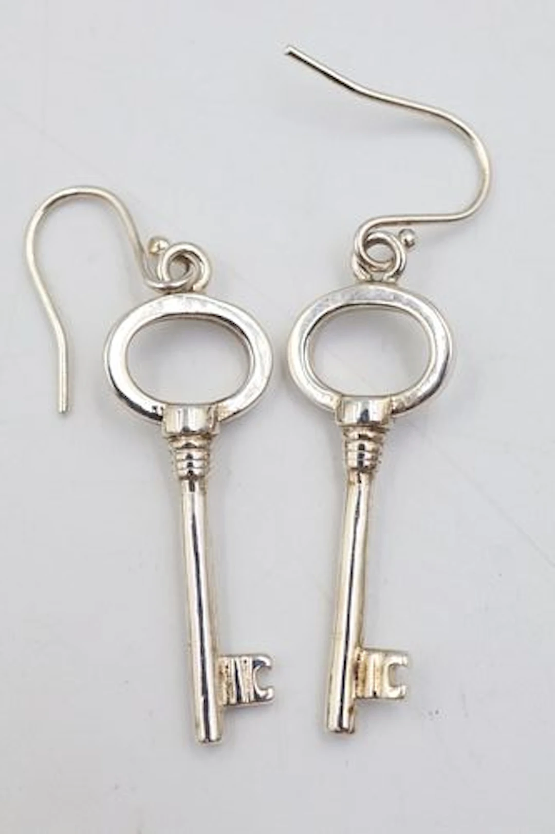 Tiffany & Co 925 Sterling Silver Key Earrings
