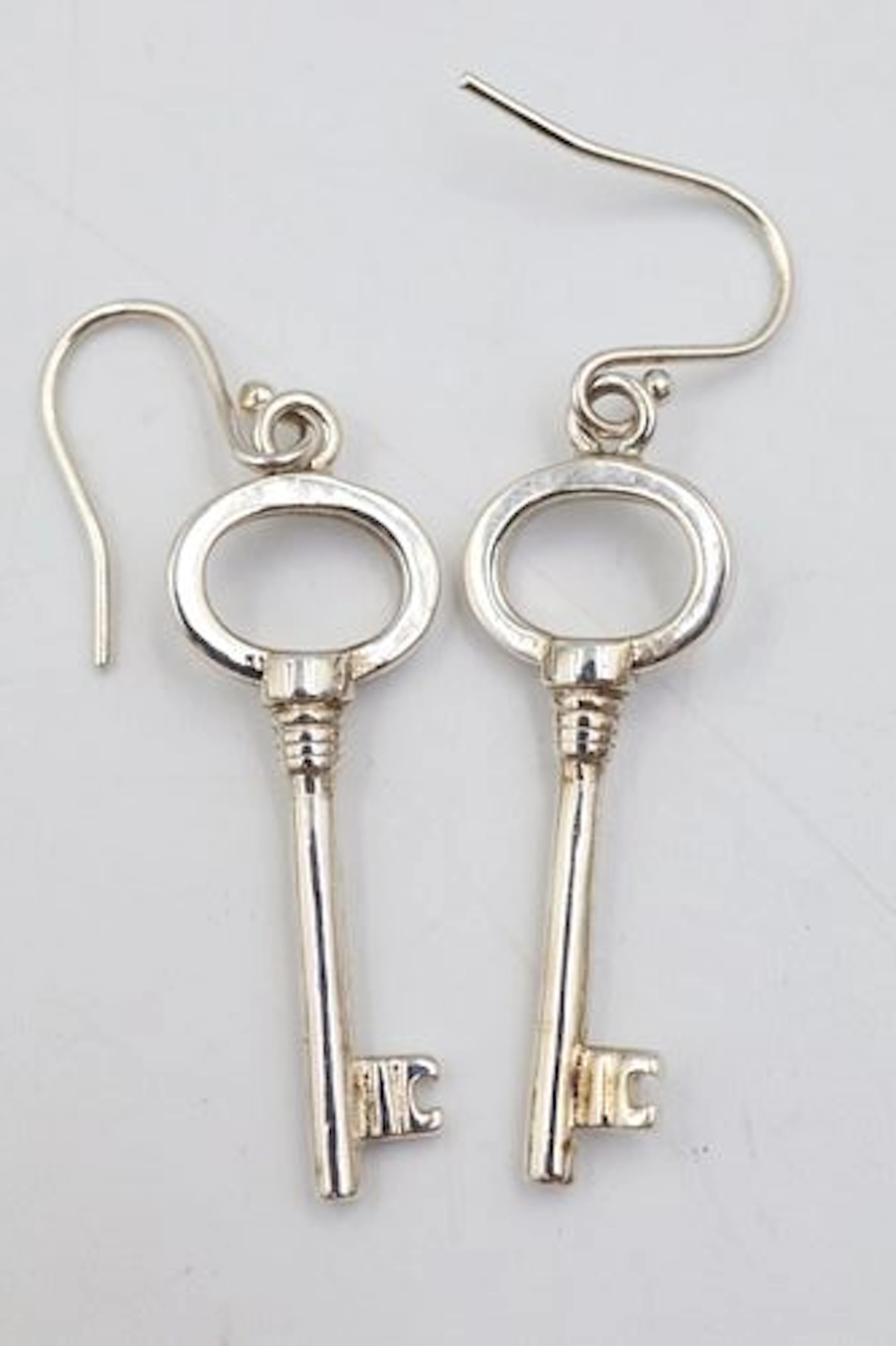 Tiffany & Co 925 Sterling Silver Key Earrings