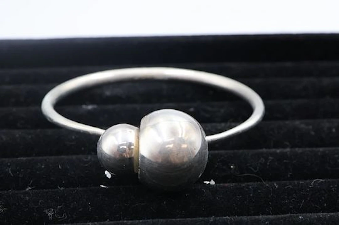 Georg Jensen Sterling Silver Cave bangle