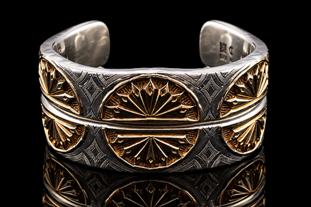 Greek Seminole Set of Two Handmade Cuffs